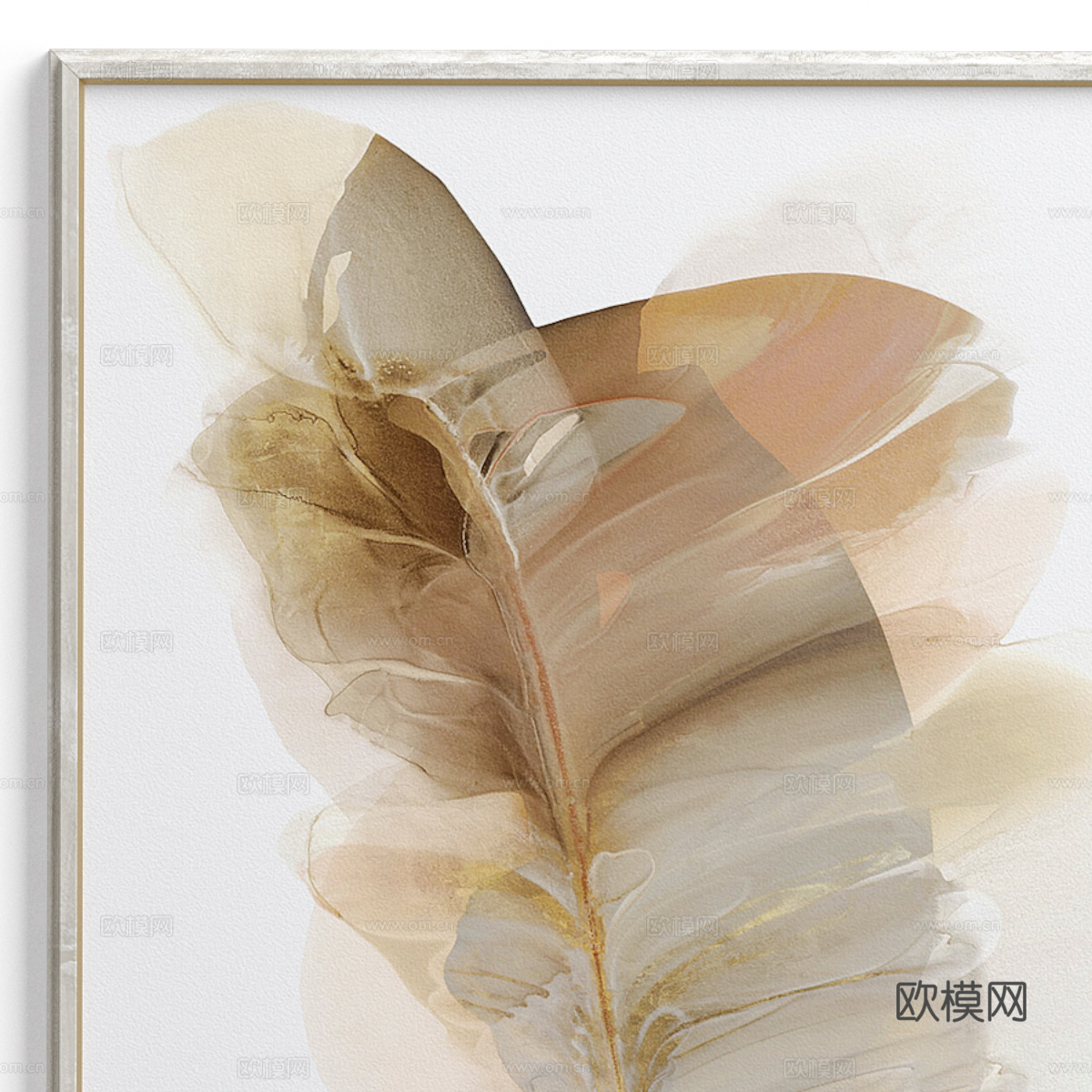 现代轻奢装饰挂画3d模型