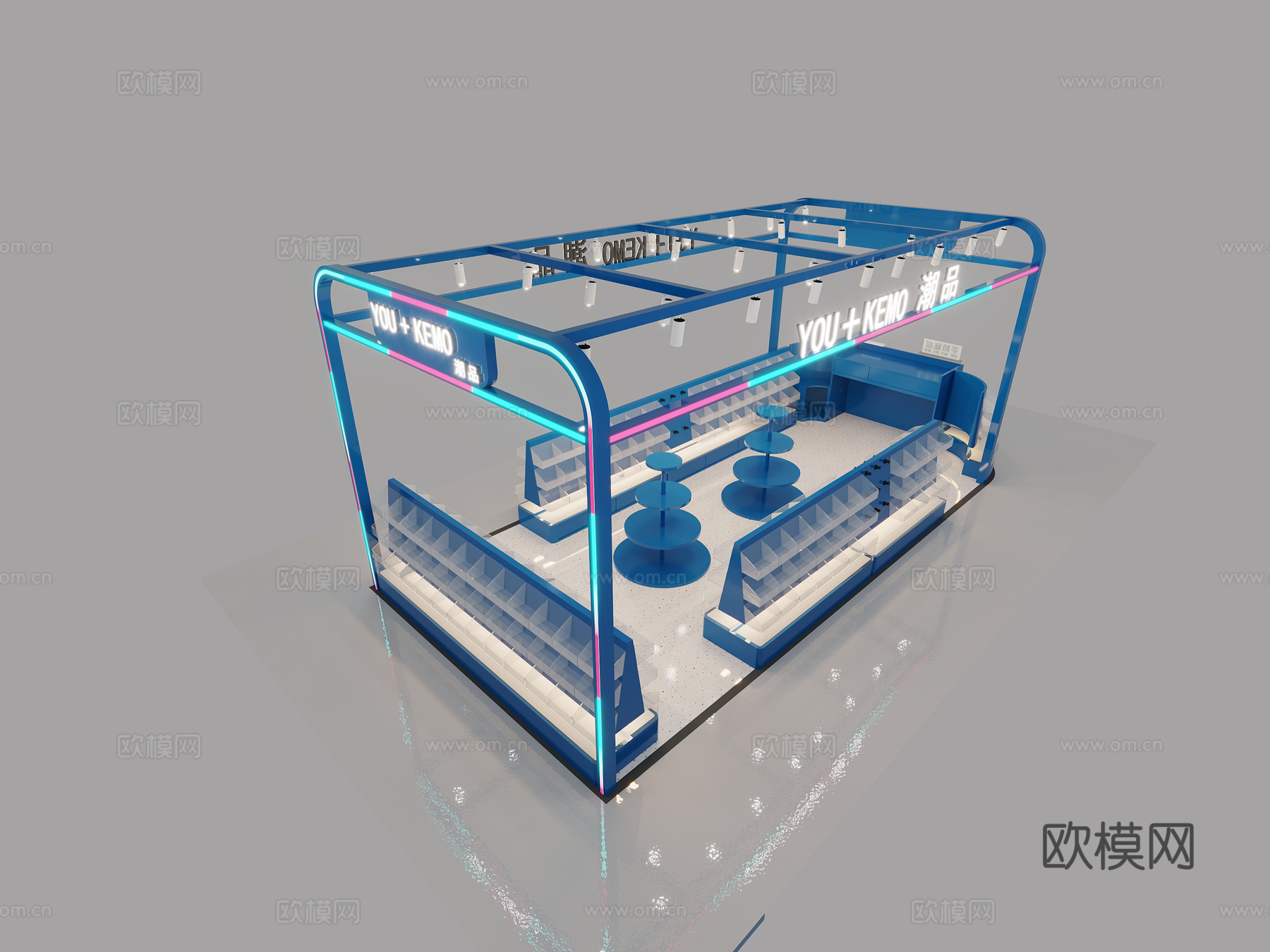 商场多经点位展架3d模型