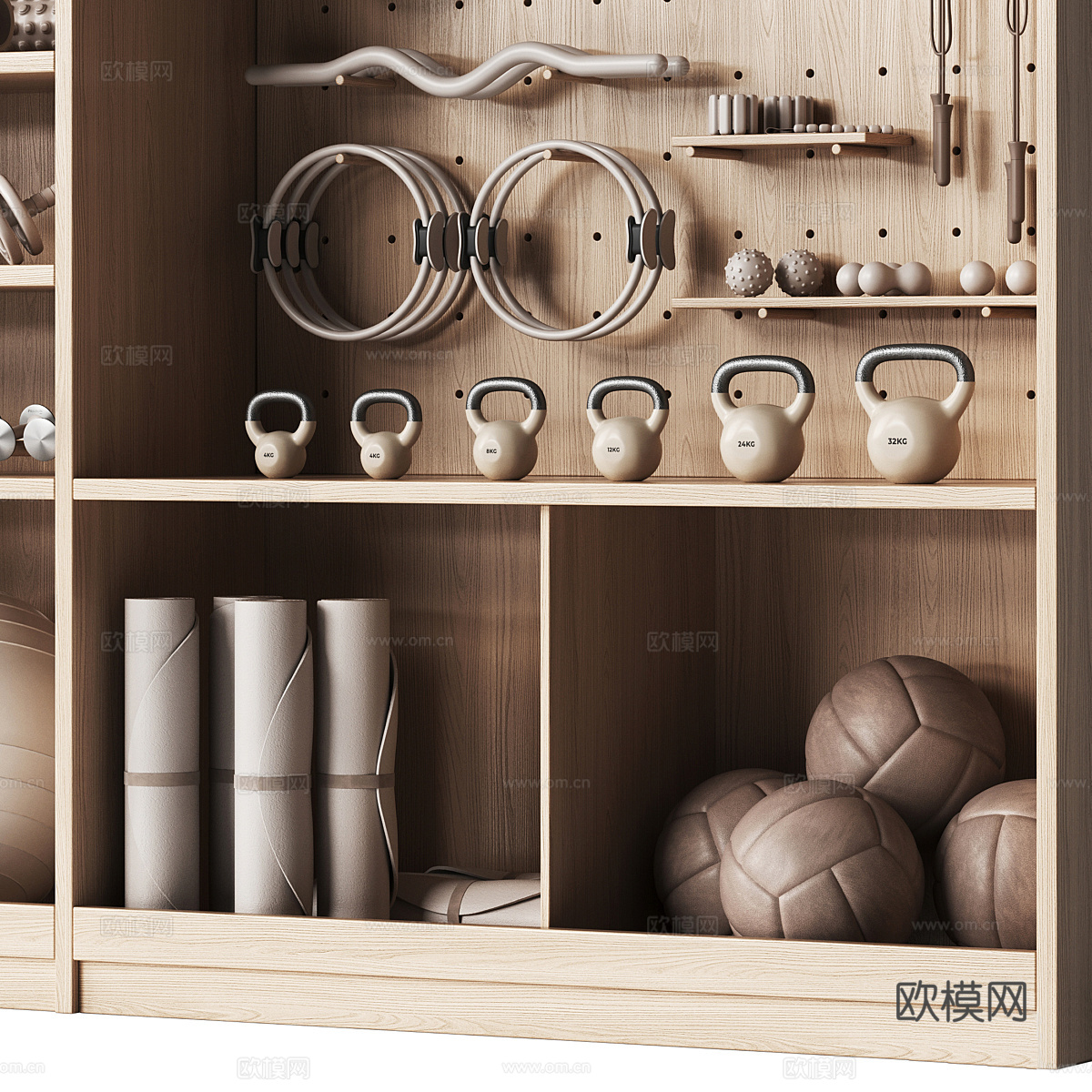 现代健身器材 器材柜3d模型