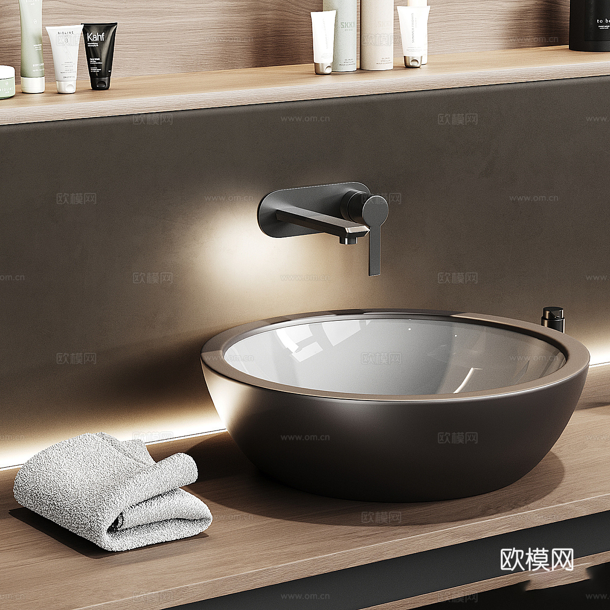 新中式按摩床3d模型
