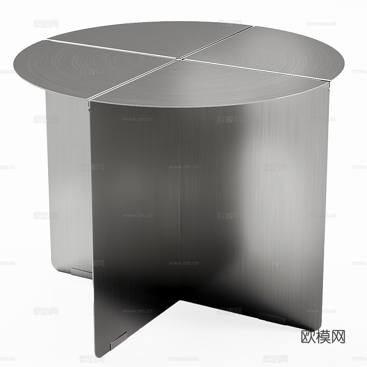 现代意式极简钢板金属茶几3d模型