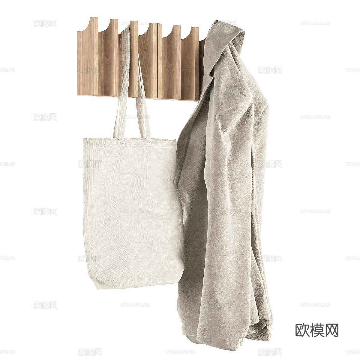 现代意式壁挂器 挂钩3d模型