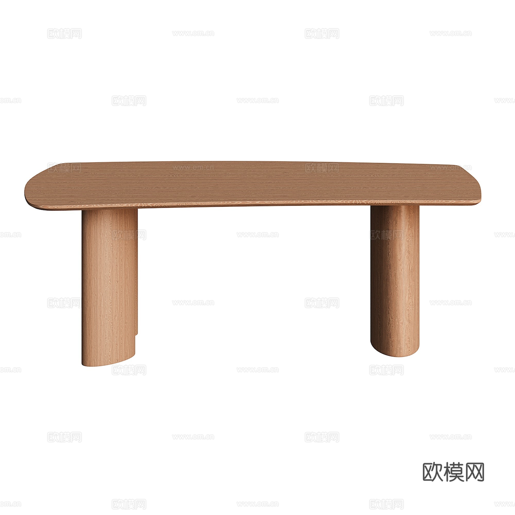 新中式实木餐桌3d模型