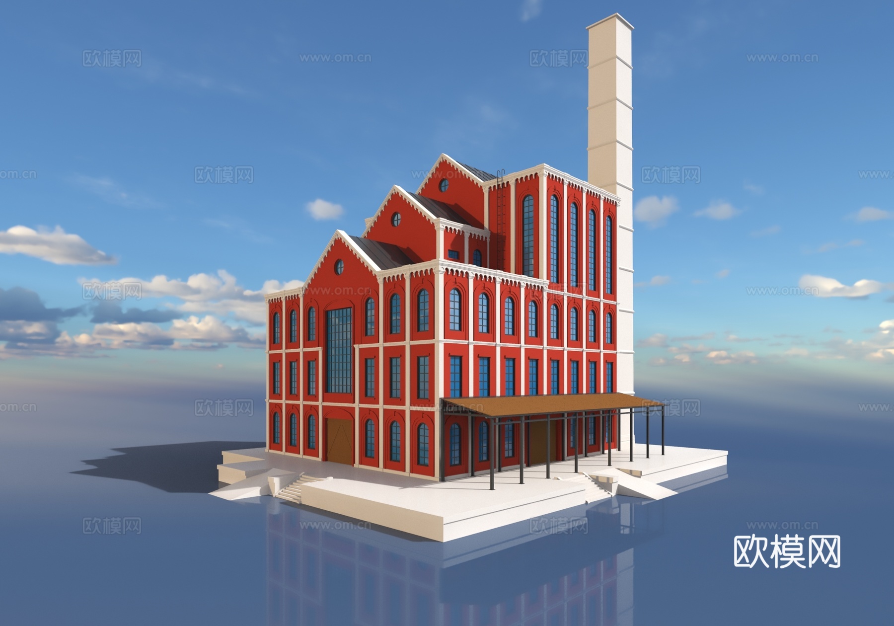 码头工厂3d模型
