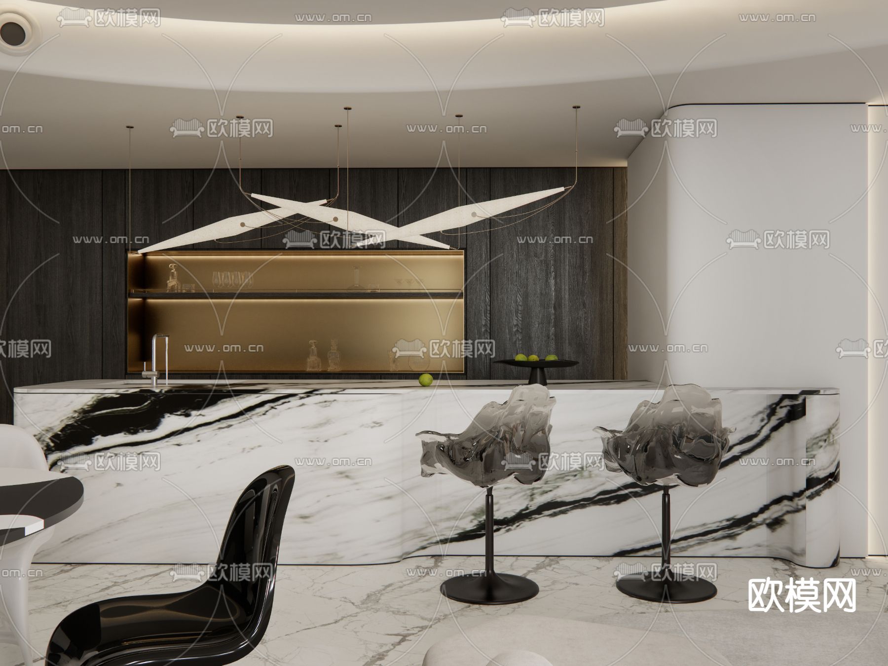 吧台 吧凳su模型下载（渲染图1）
