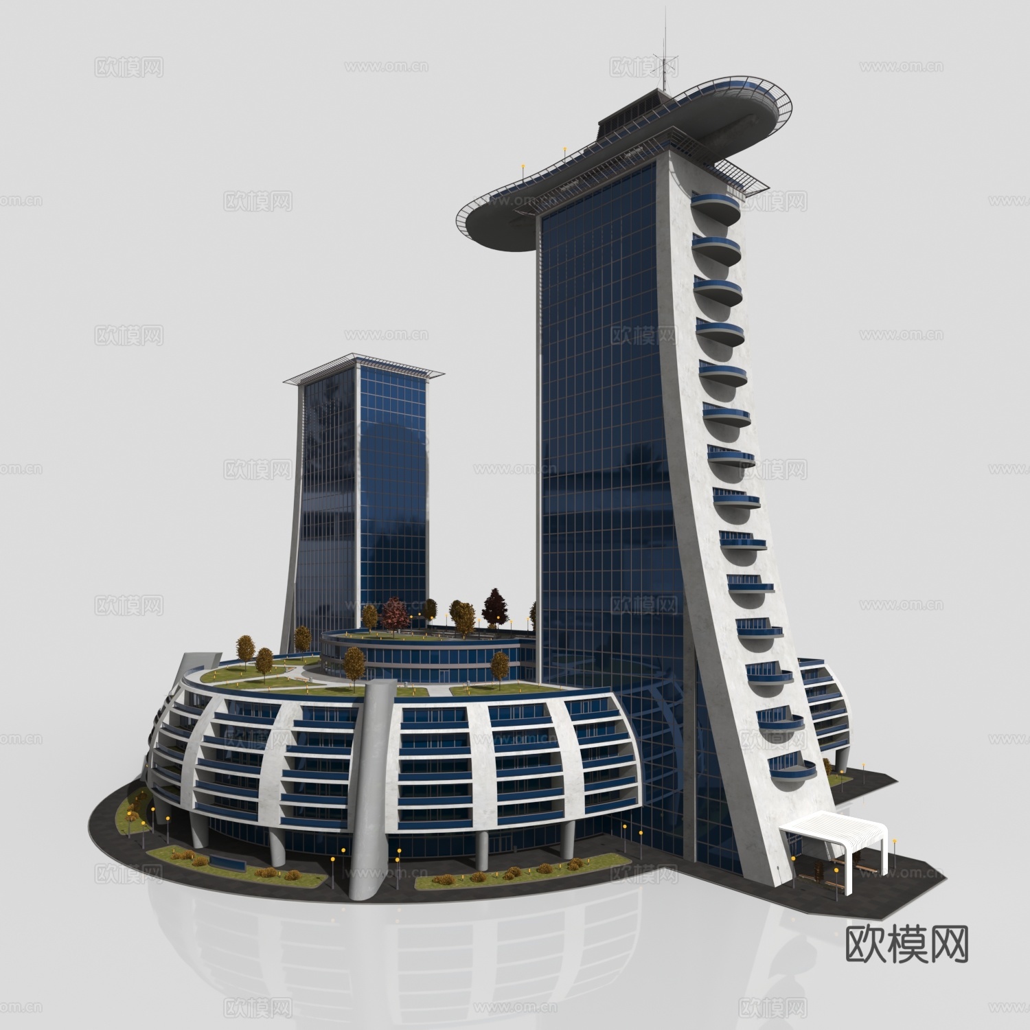塞朋克大厦3d模型