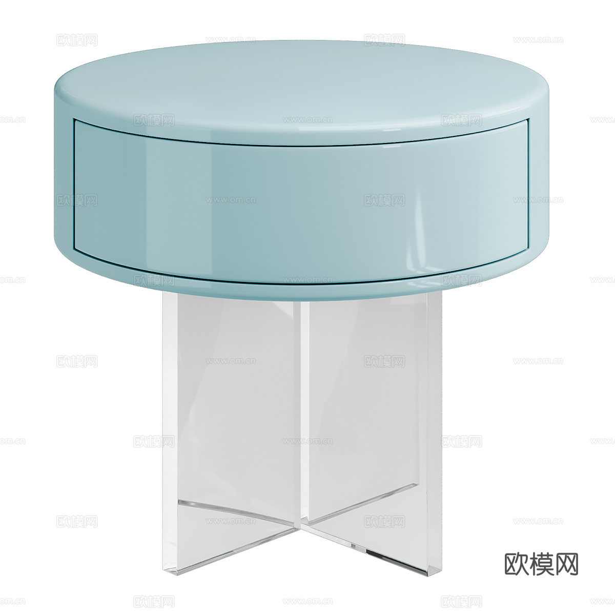 现代意式奶油风 Cloud 床头柜3d模型
