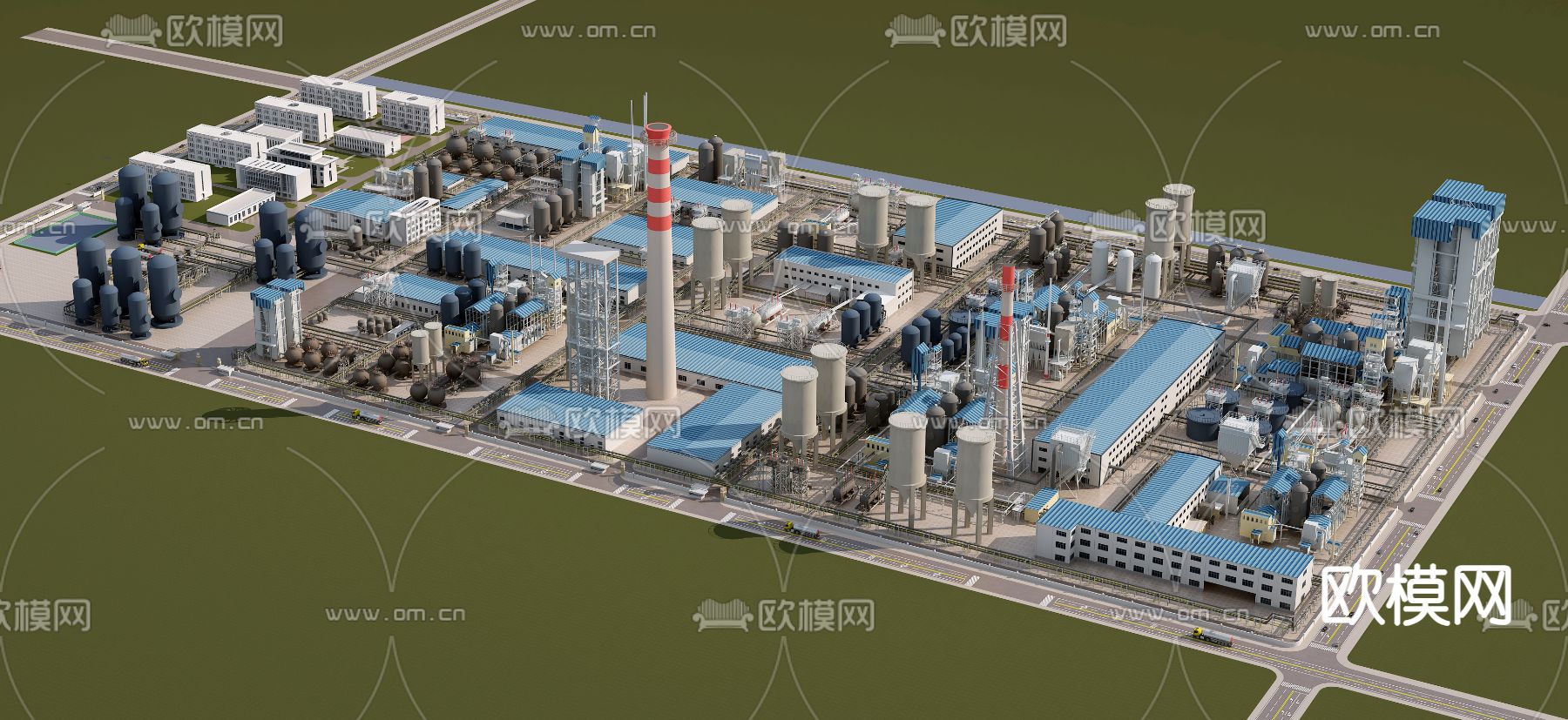 工业厂房设备su模型下载（渲染图3）