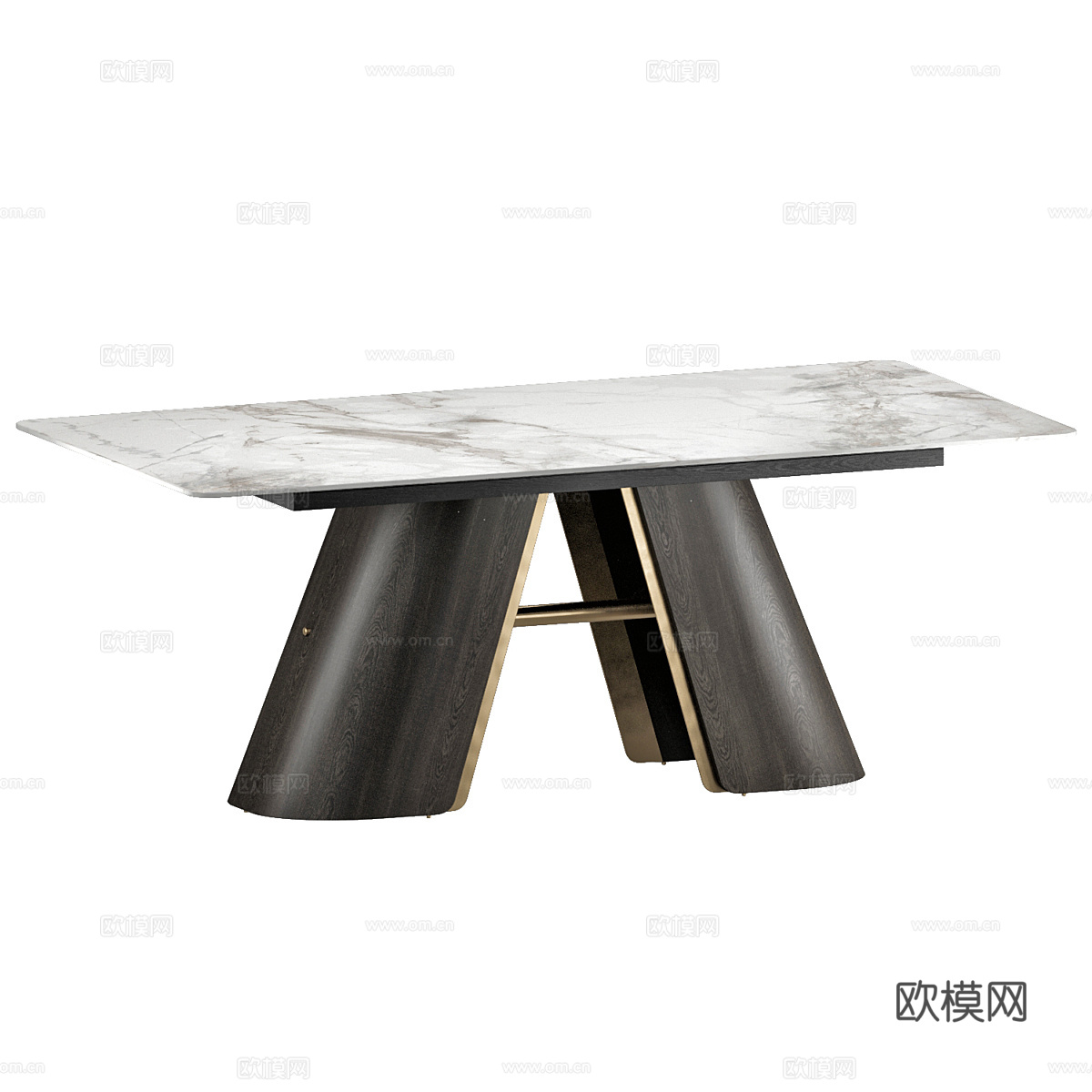 现代意式轻奢 Seltic 大理石餐桌3d模型