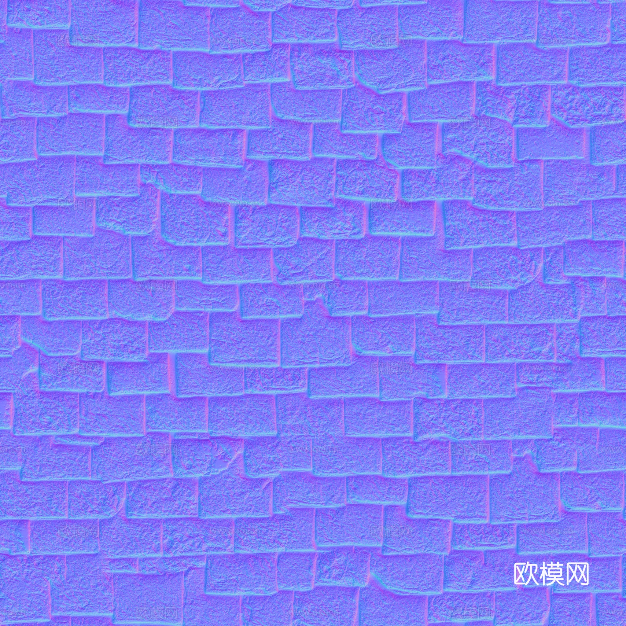 现代法线_法线_墙砖_写实_石墙_砖块贴图