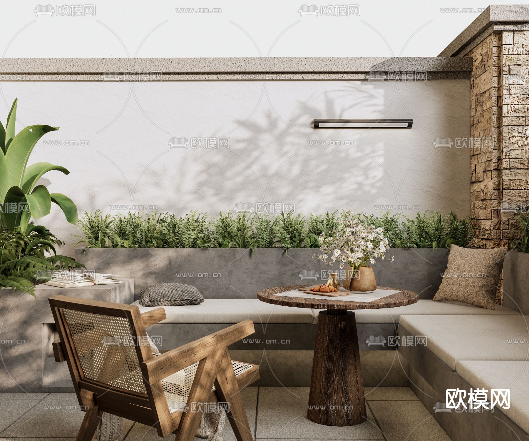 侘寂花园su模型下载（渲染图3）