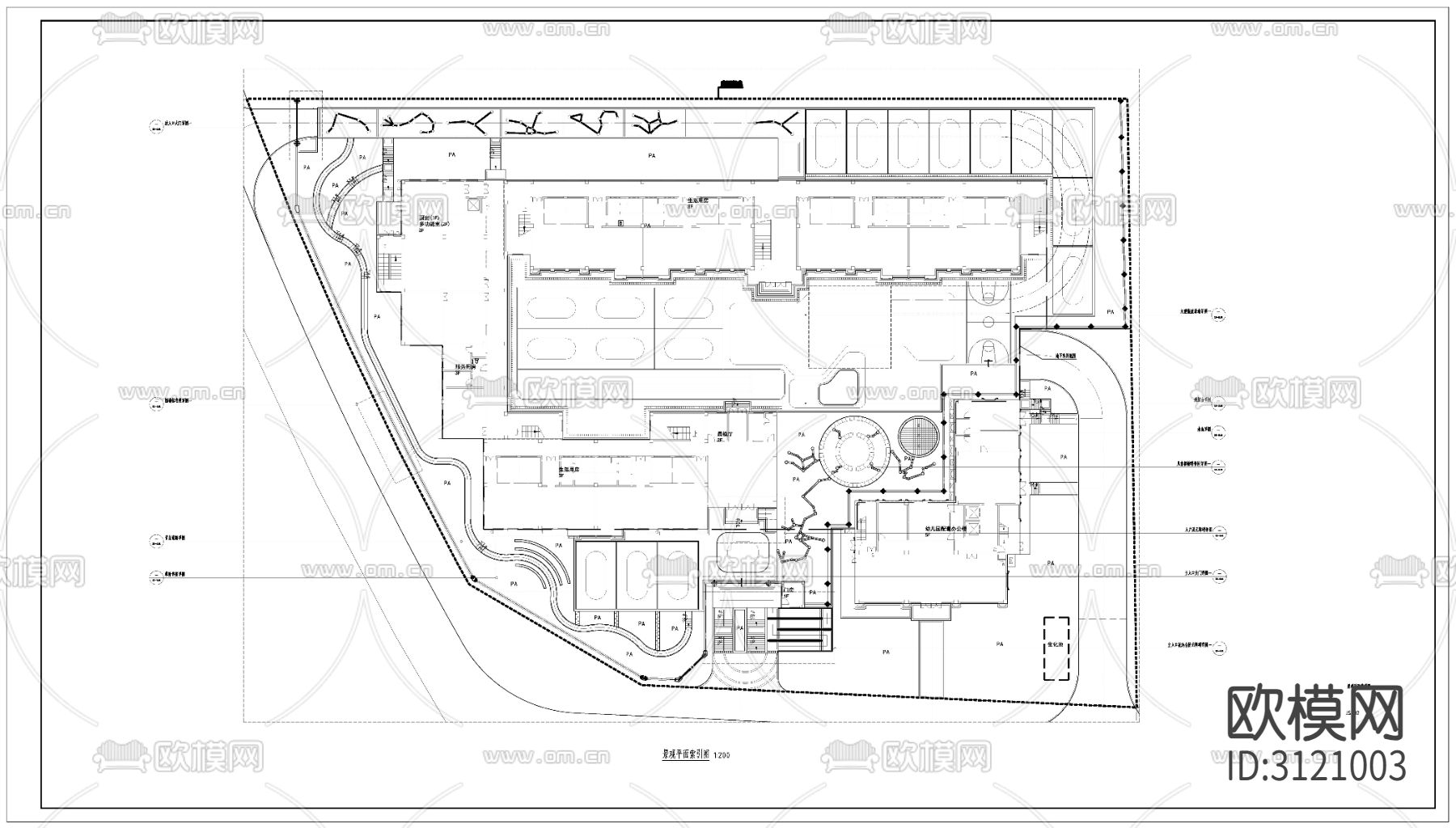 乡村景观建筑 景观土建cad施工图下载（渲染图9）
