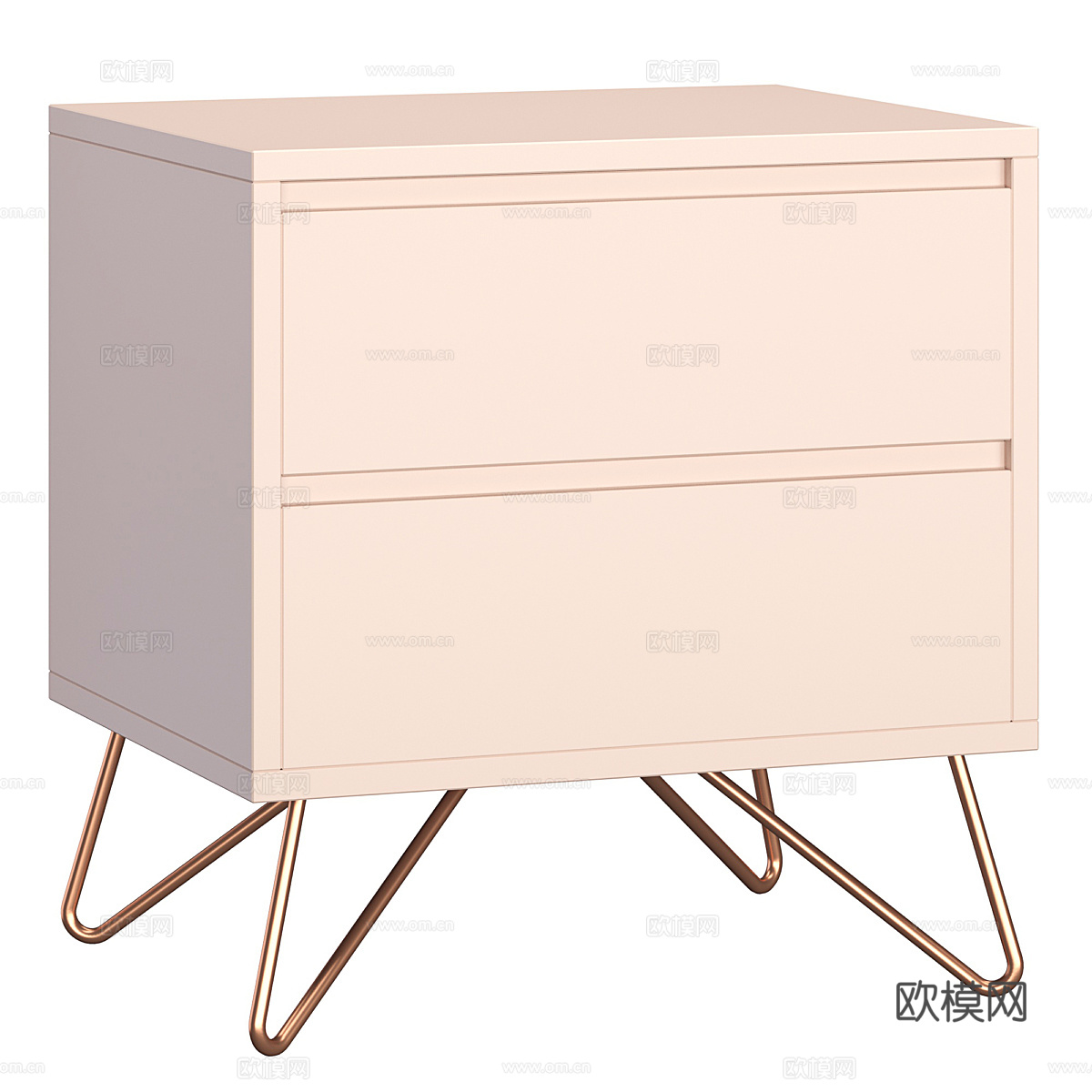 现代北欧床头柜3d模型