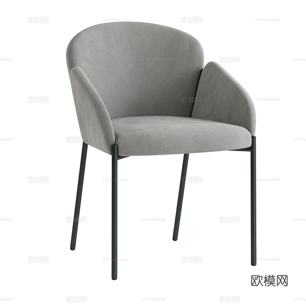 现代极简 Melia 布艺单椅3d模型