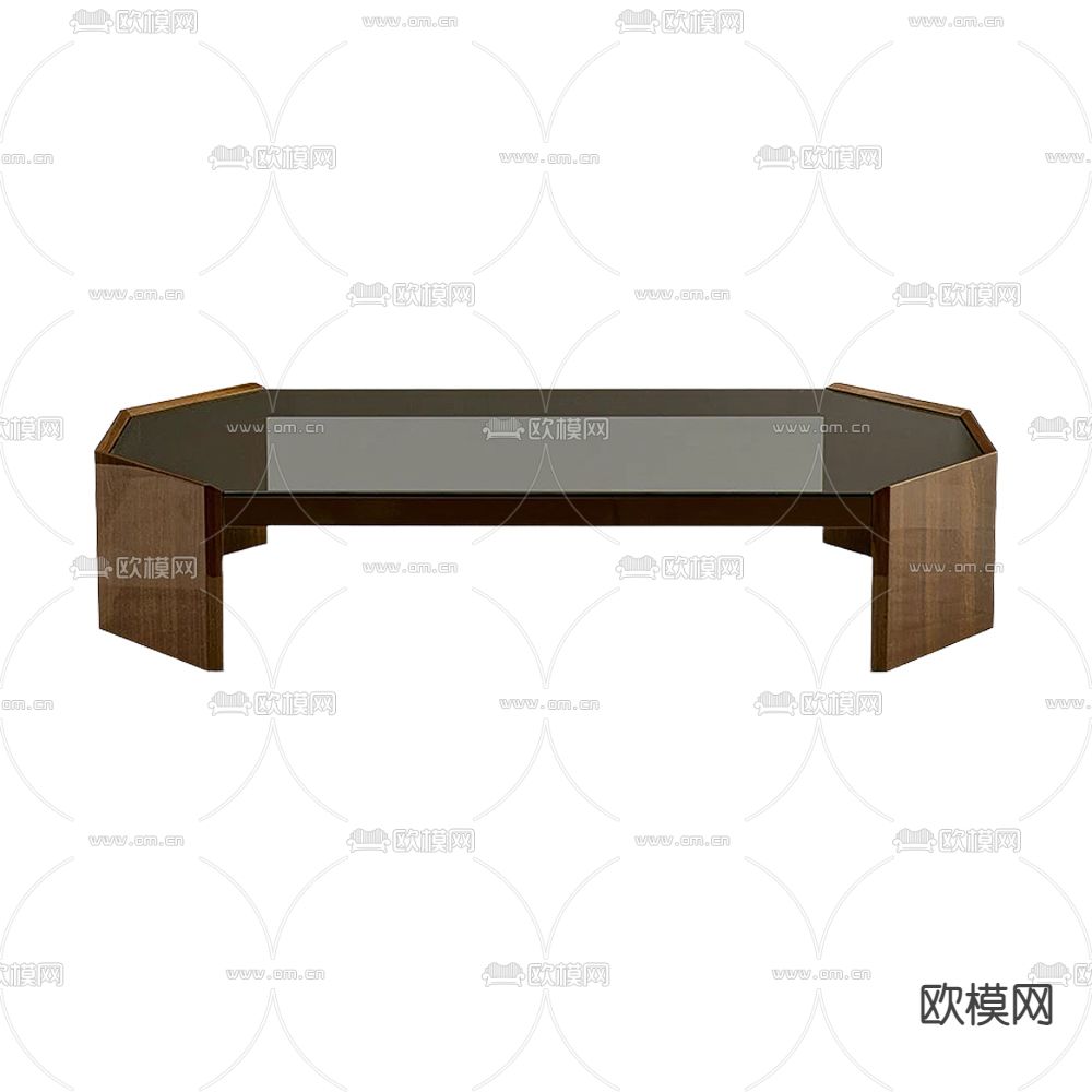 玻璃茶几su模型下载（渲染图1）