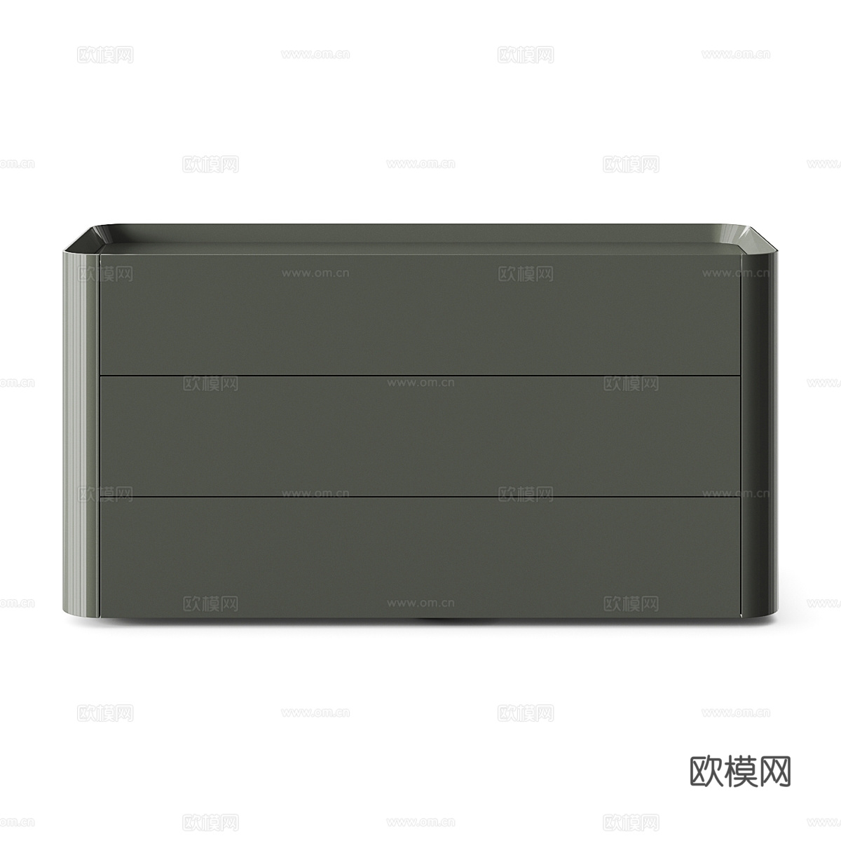 现代意式极简床头柜3d模型