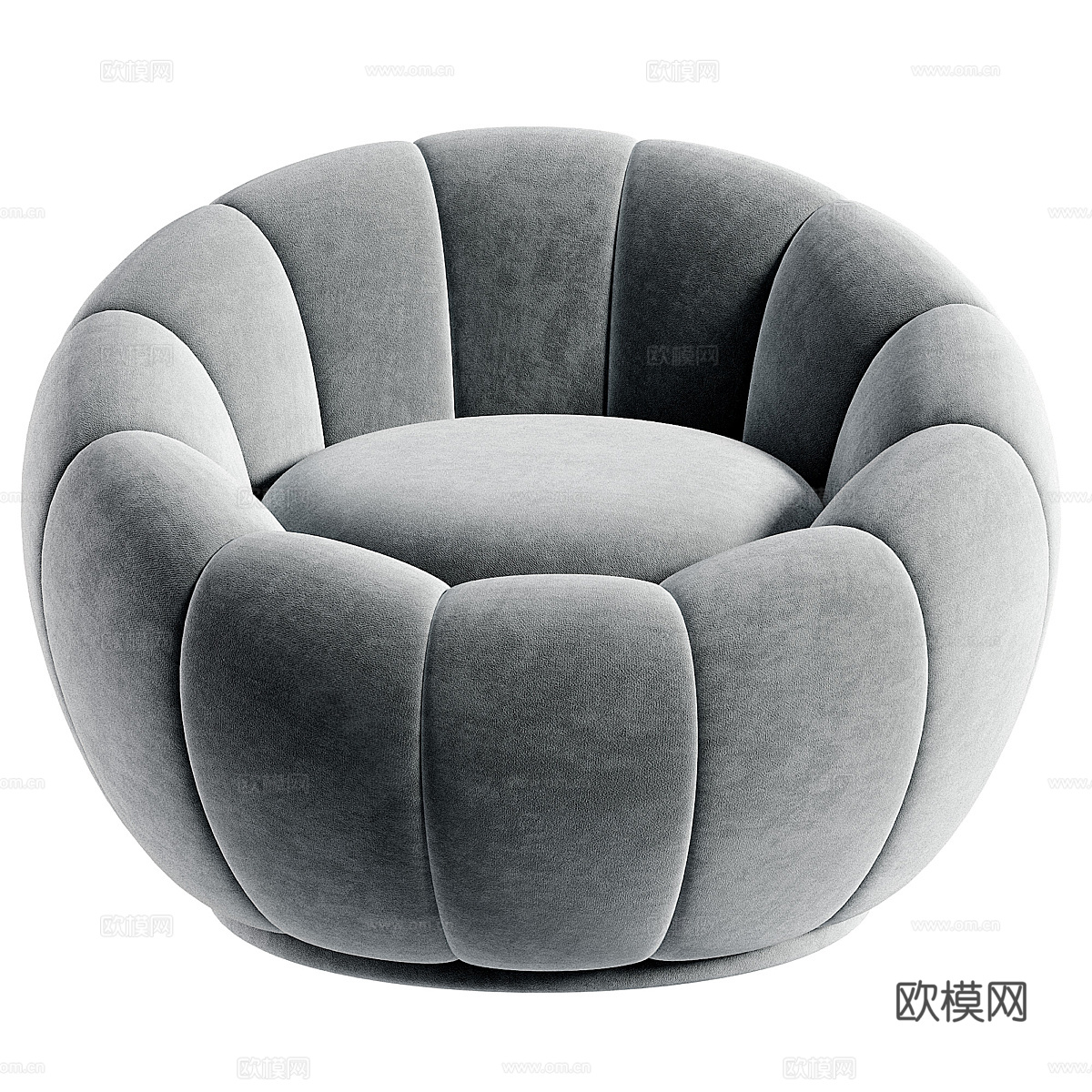 现代奶油风 Celine Swivel 休闲沙发3d模型下载（渲染图6）