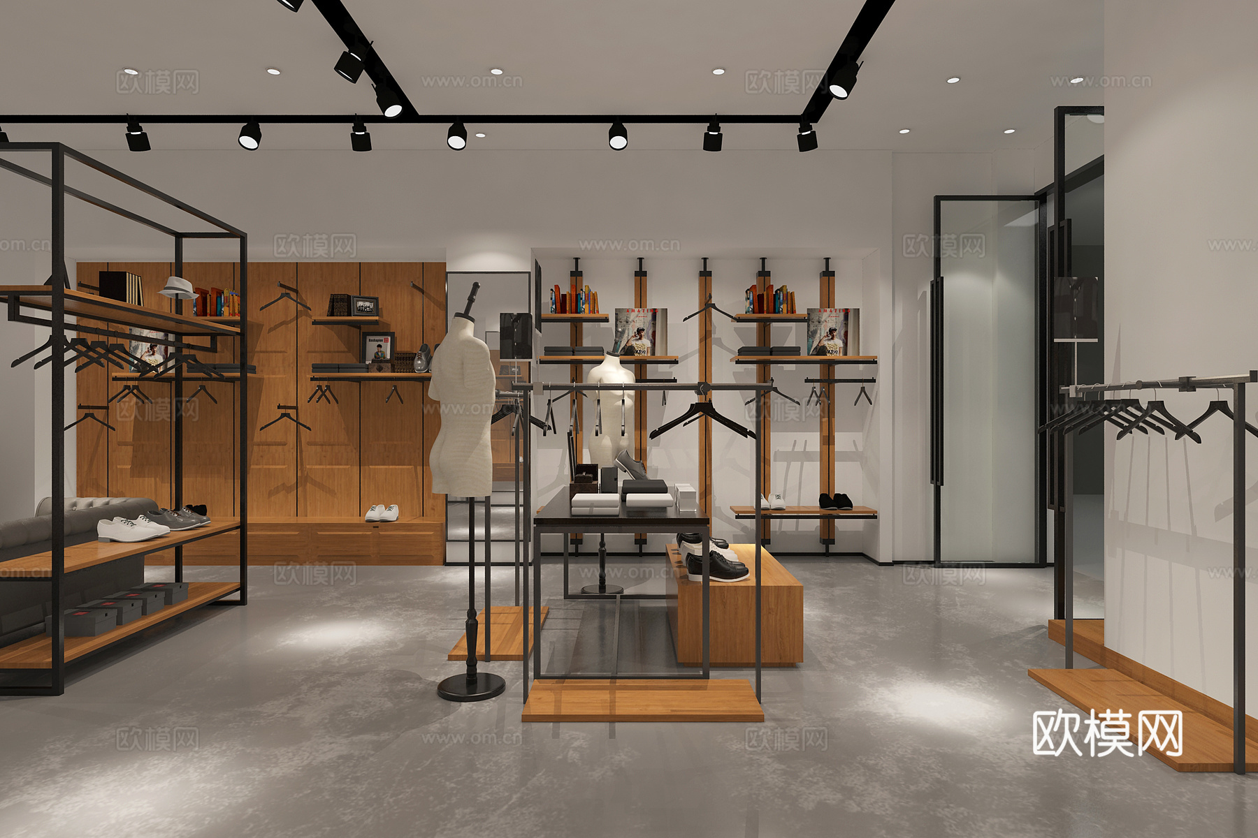 现代服装店 男装店3d模型
