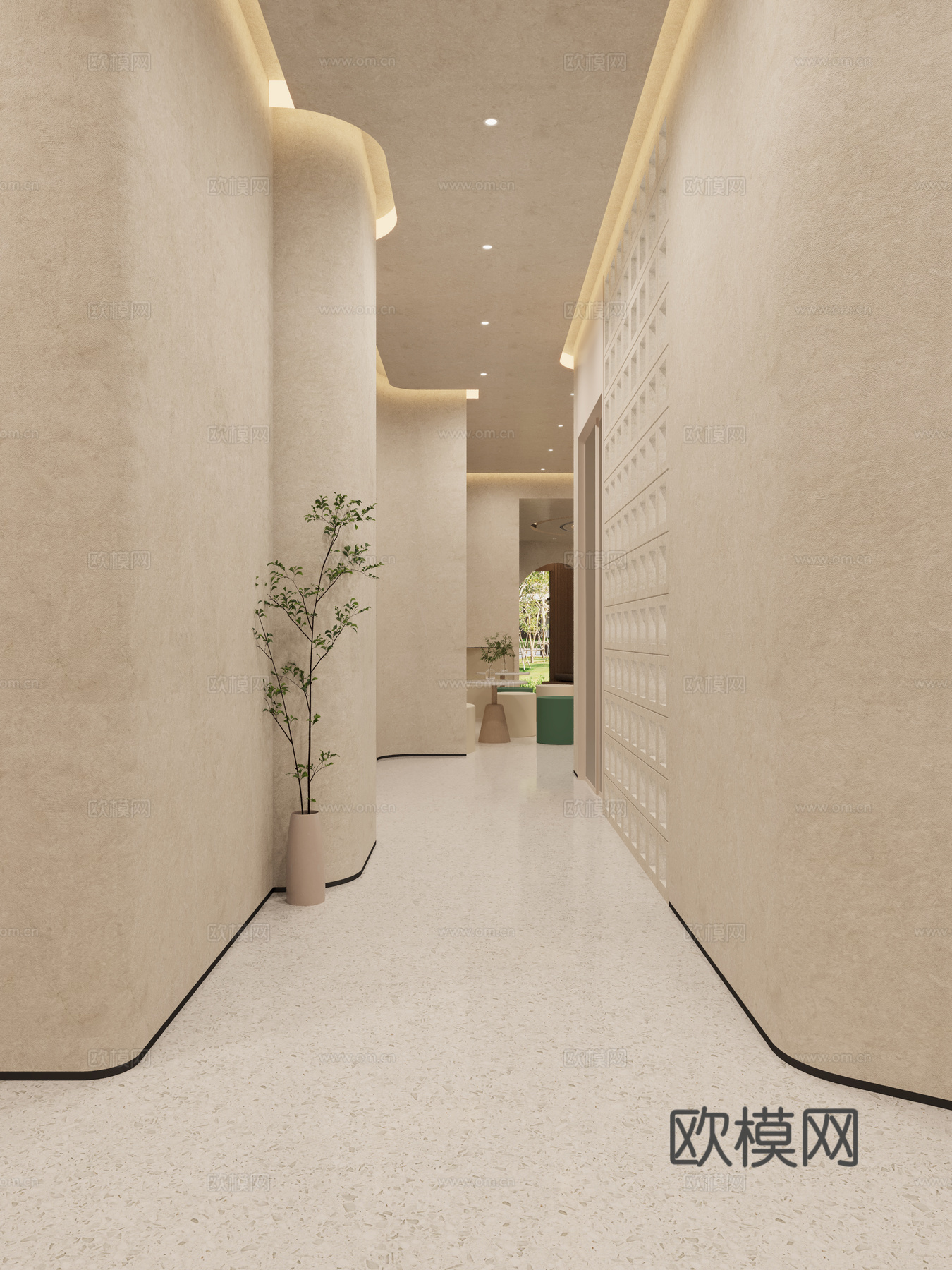现代其他教育空间_现代瑜伽馆_普拉提3D模型3d模型