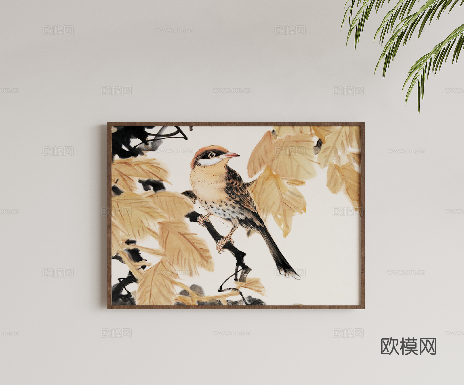 新中式挂画su模型
