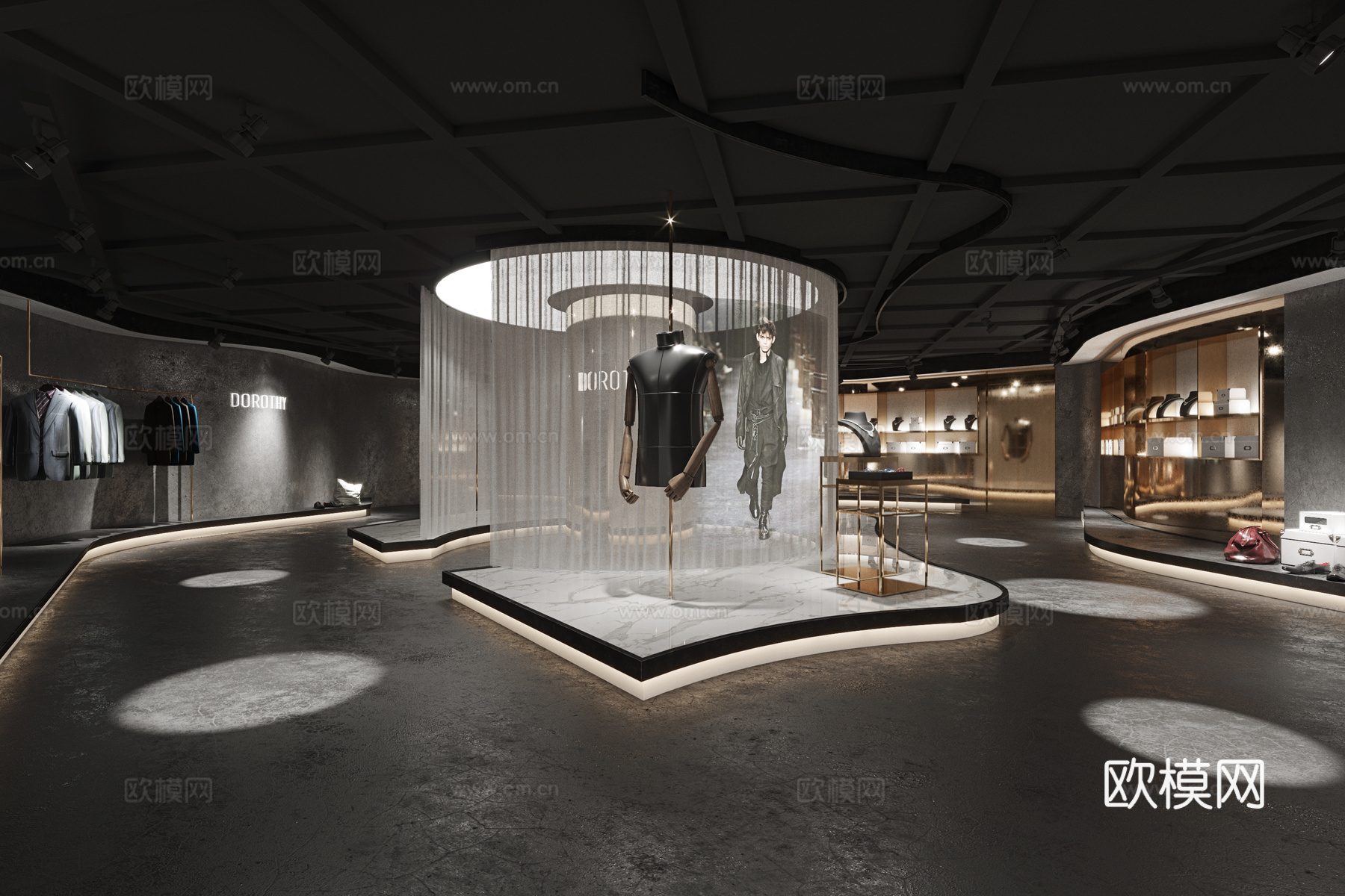 现代服装展厅3d模型