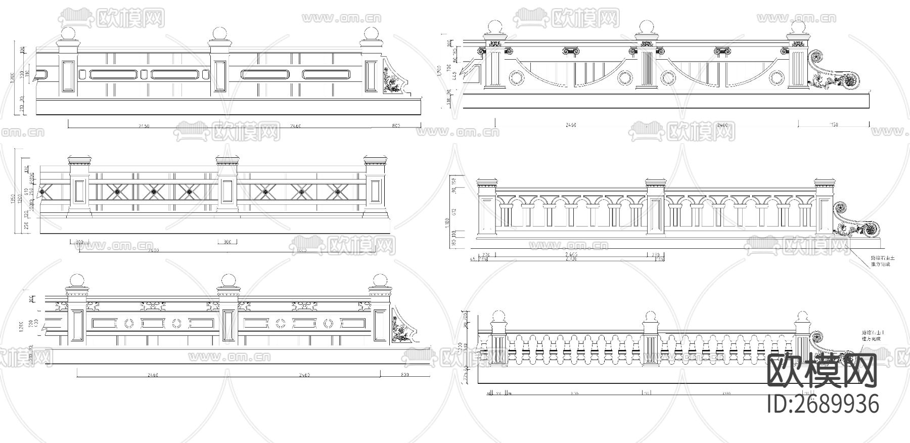 护栏护栏cad立面图下载