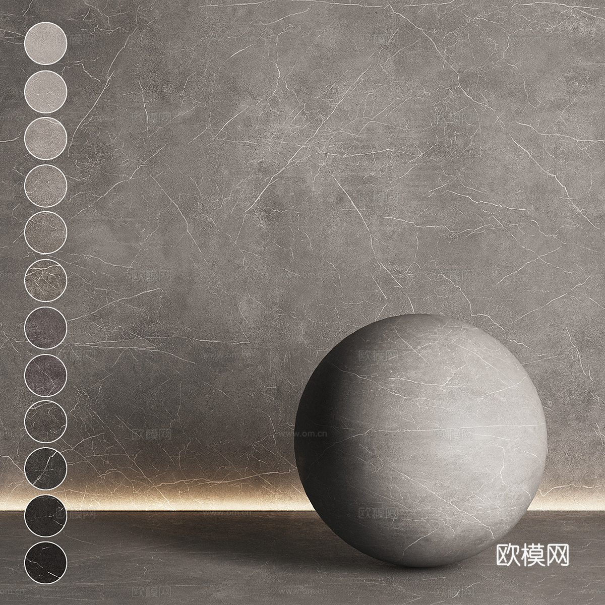 现代意式石材 岩板 大理石 PU石材3d模型