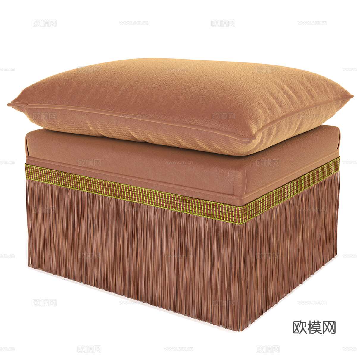 现代简约沙发矮凳 矮凳 简约沙发矮凳 橙色沙发矮凳3d模型