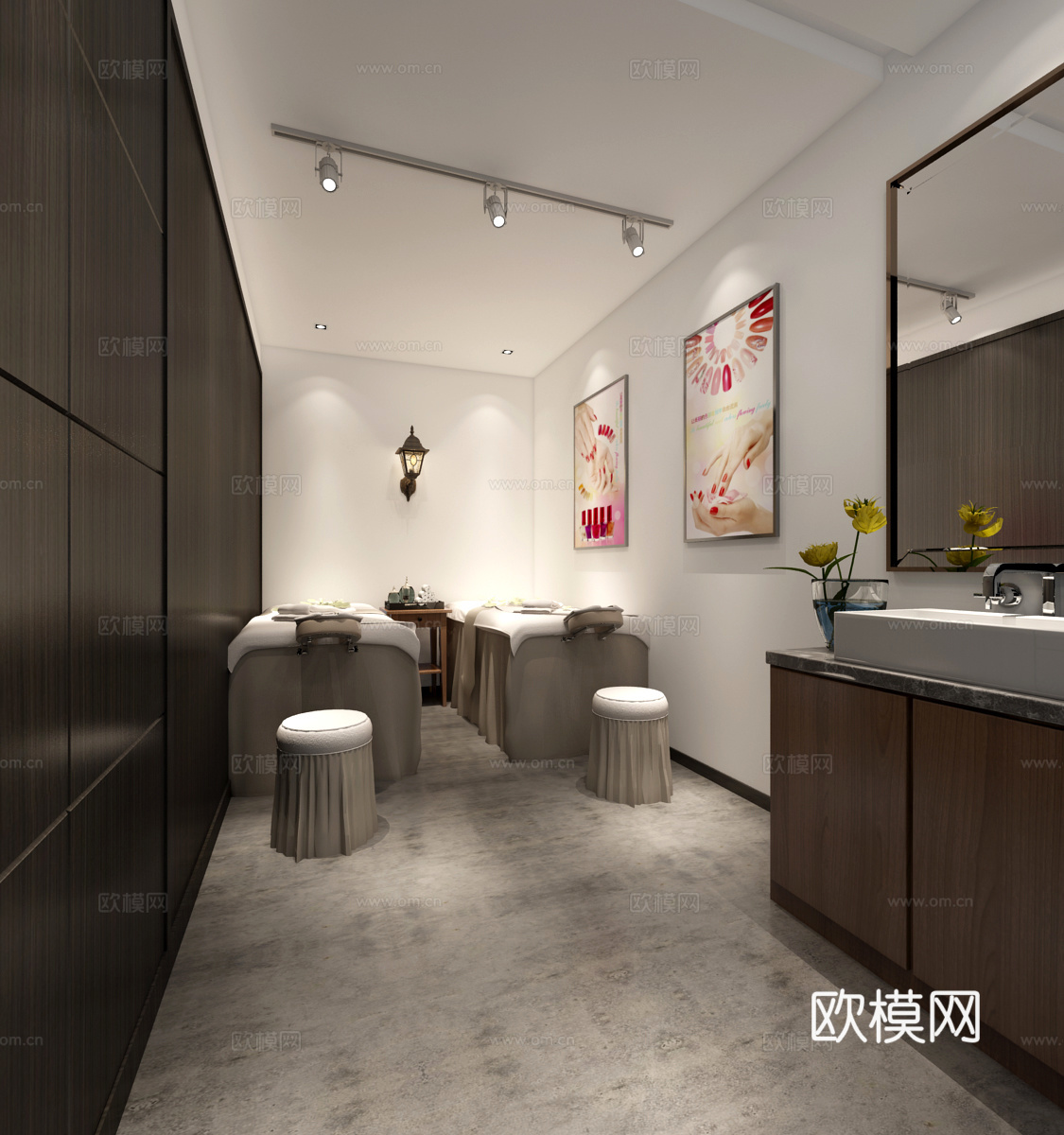现代美容店 按摩椅3d模型