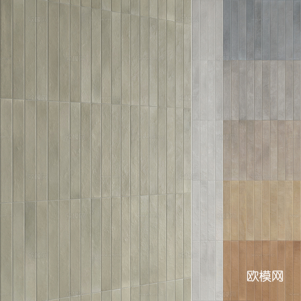 新中式瓷砖 花砖 条砖 仿古砖3d模型
