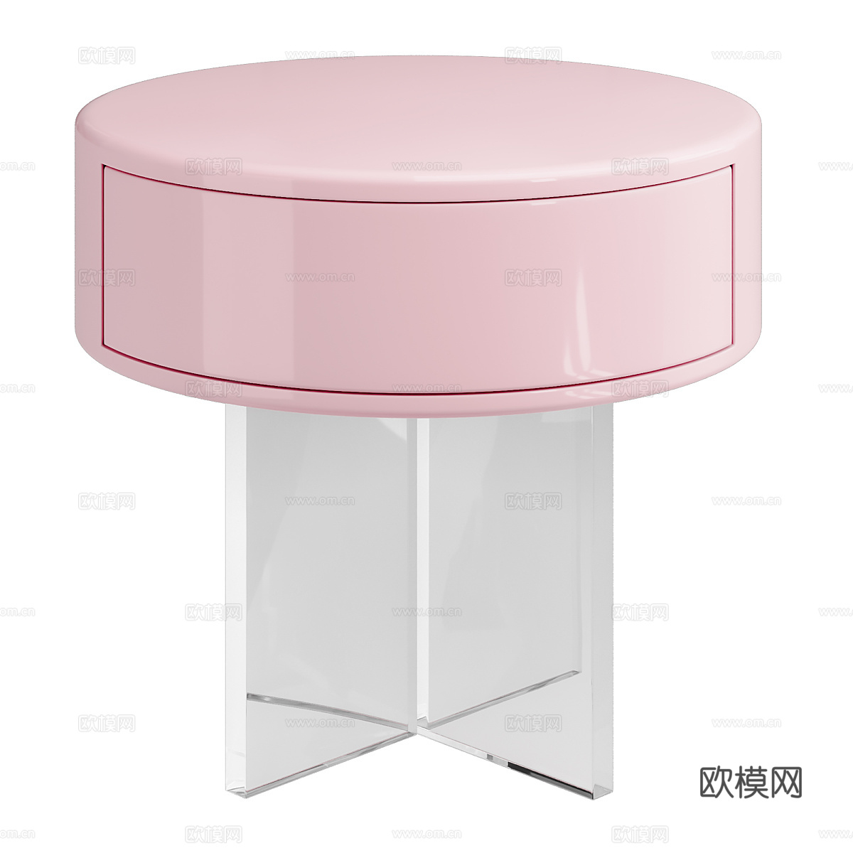 现代意式奶油风 Cloud 床头柜3d模型