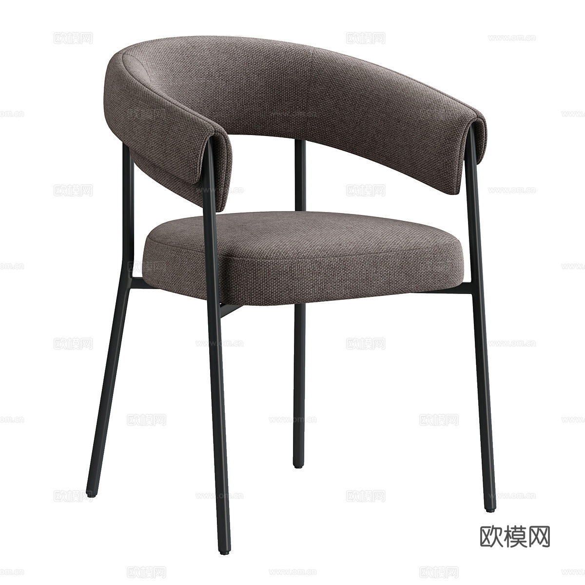 现代意式 Pulp 布艺单椅3d模型