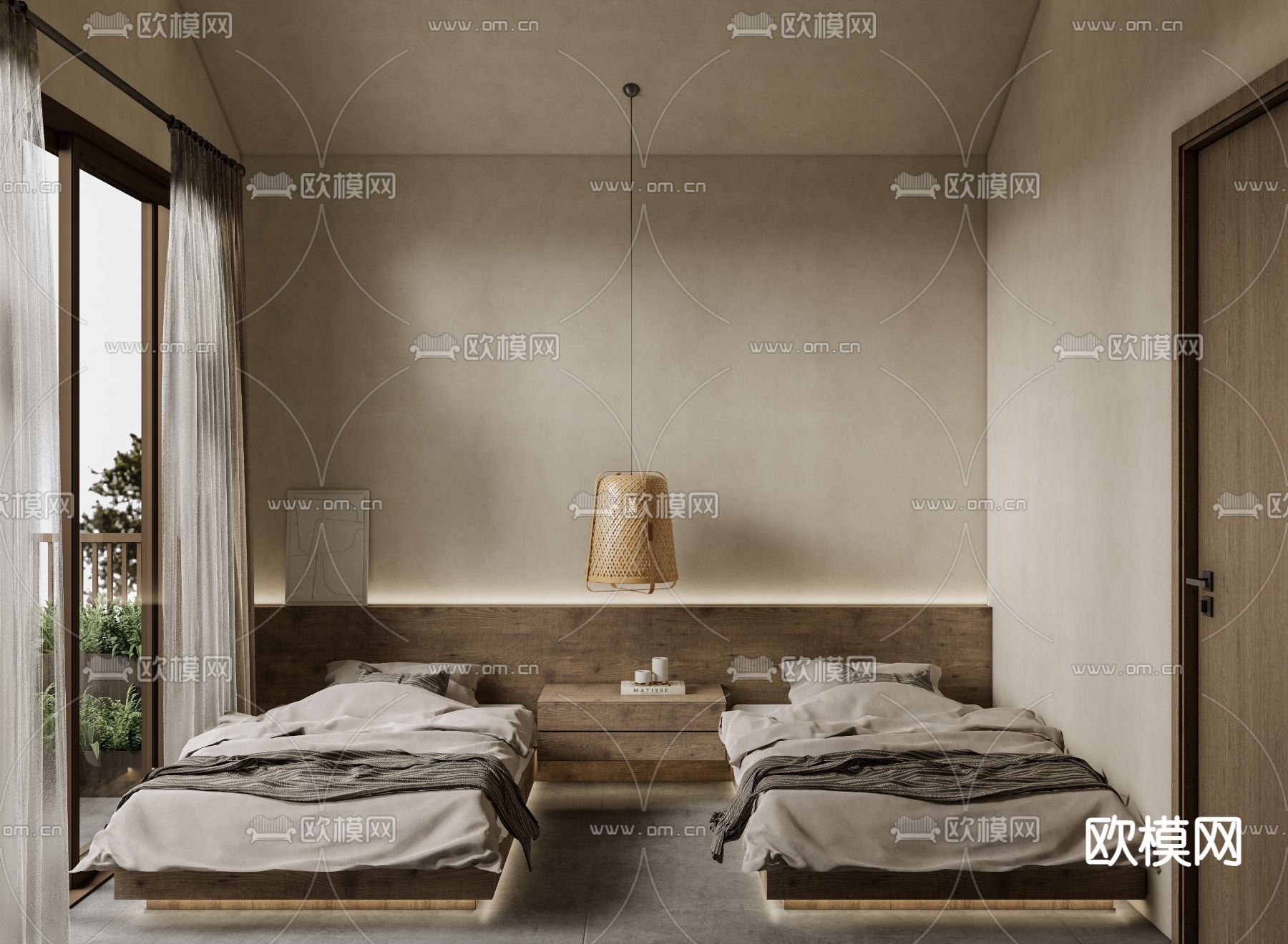 侘寂民宿su模型下载（渲染图1）