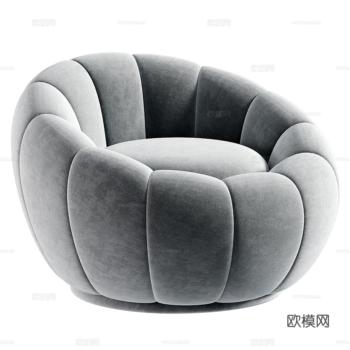现代奶油风 Celine Swivel 休闲沙发3d模型下载（渲染图4）
