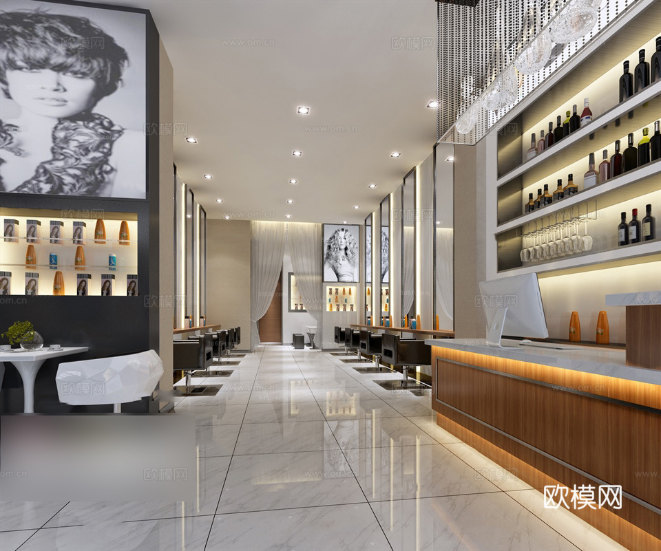 理发店理发店3d模型