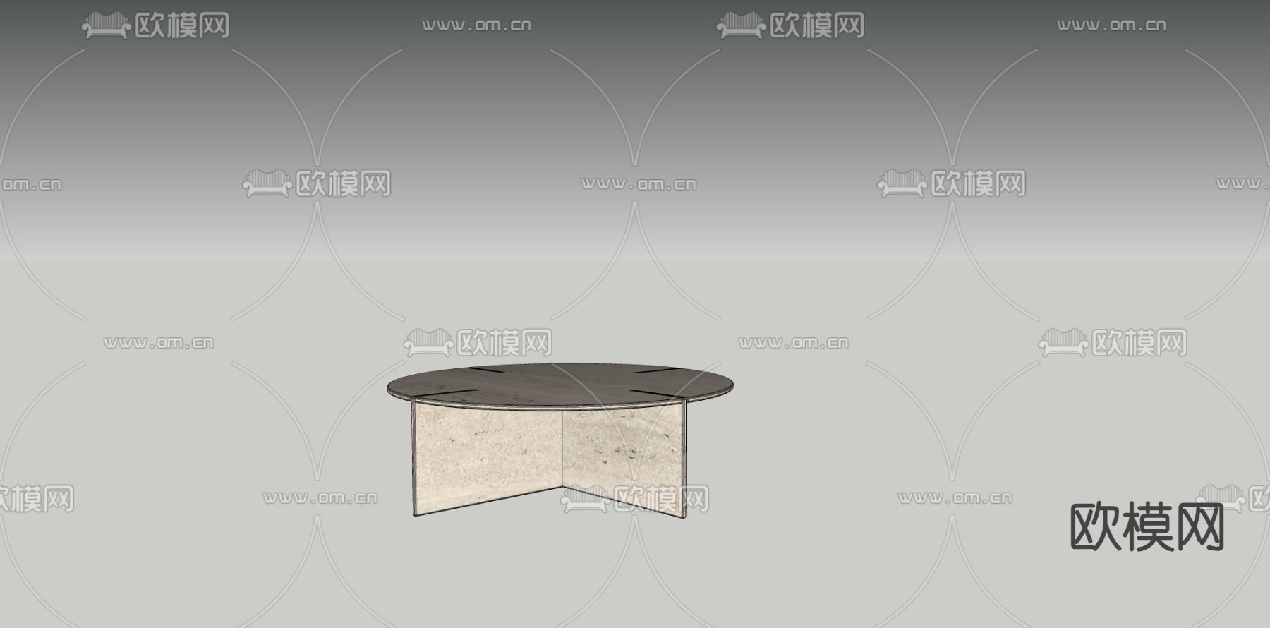 中古茶几su模型下载（渲染图1）