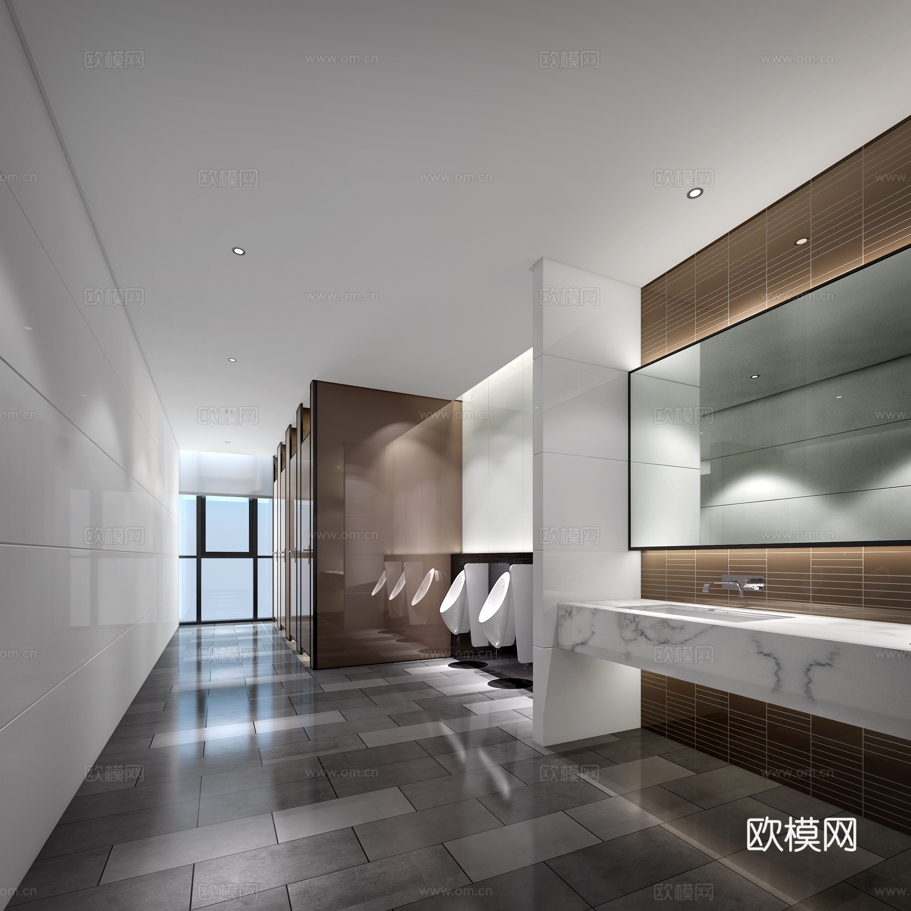 現(xiàn)代衛(wèi)生間3d模型下載（渲染圖1）