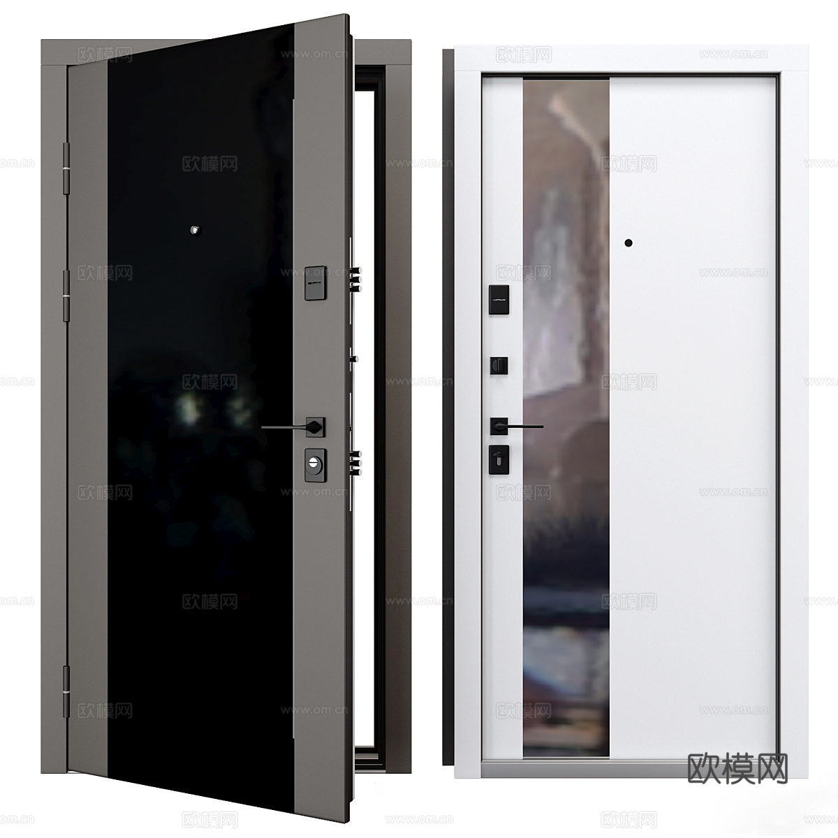 防盗门3d模型
