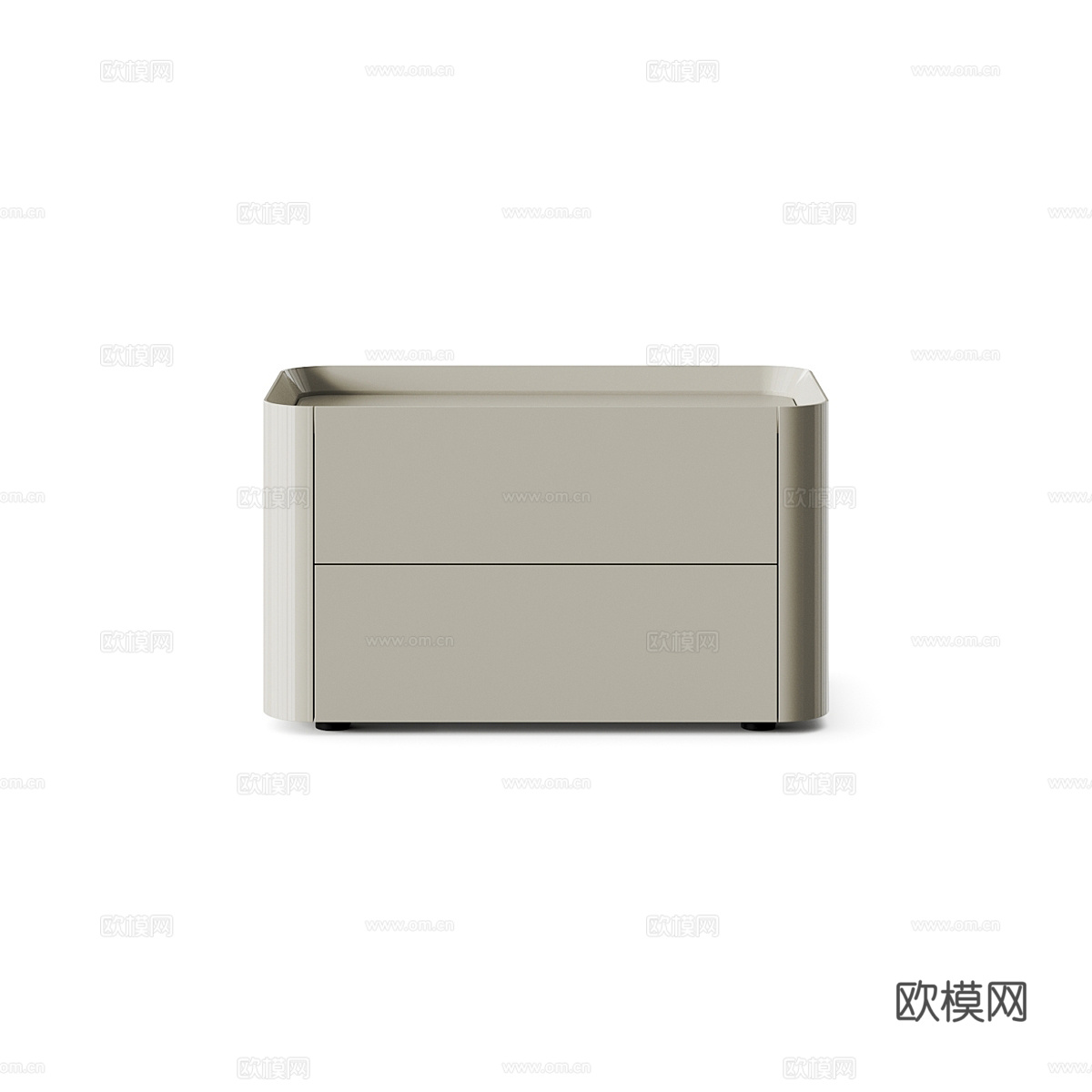 现代意式极简床头柜3d模型