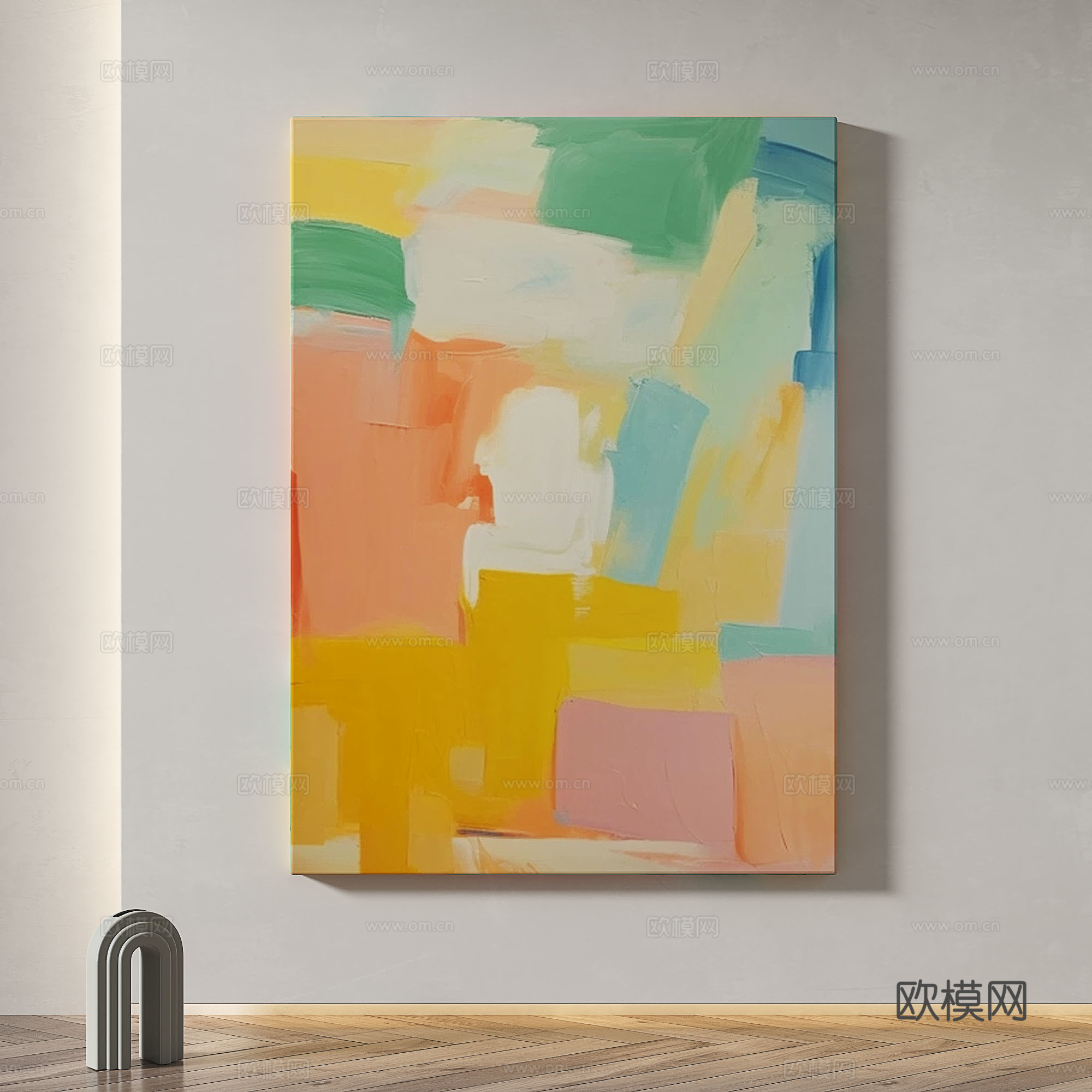 现代，简约，抽象，轻奢，侘寂，肌理，装饰画3d模型