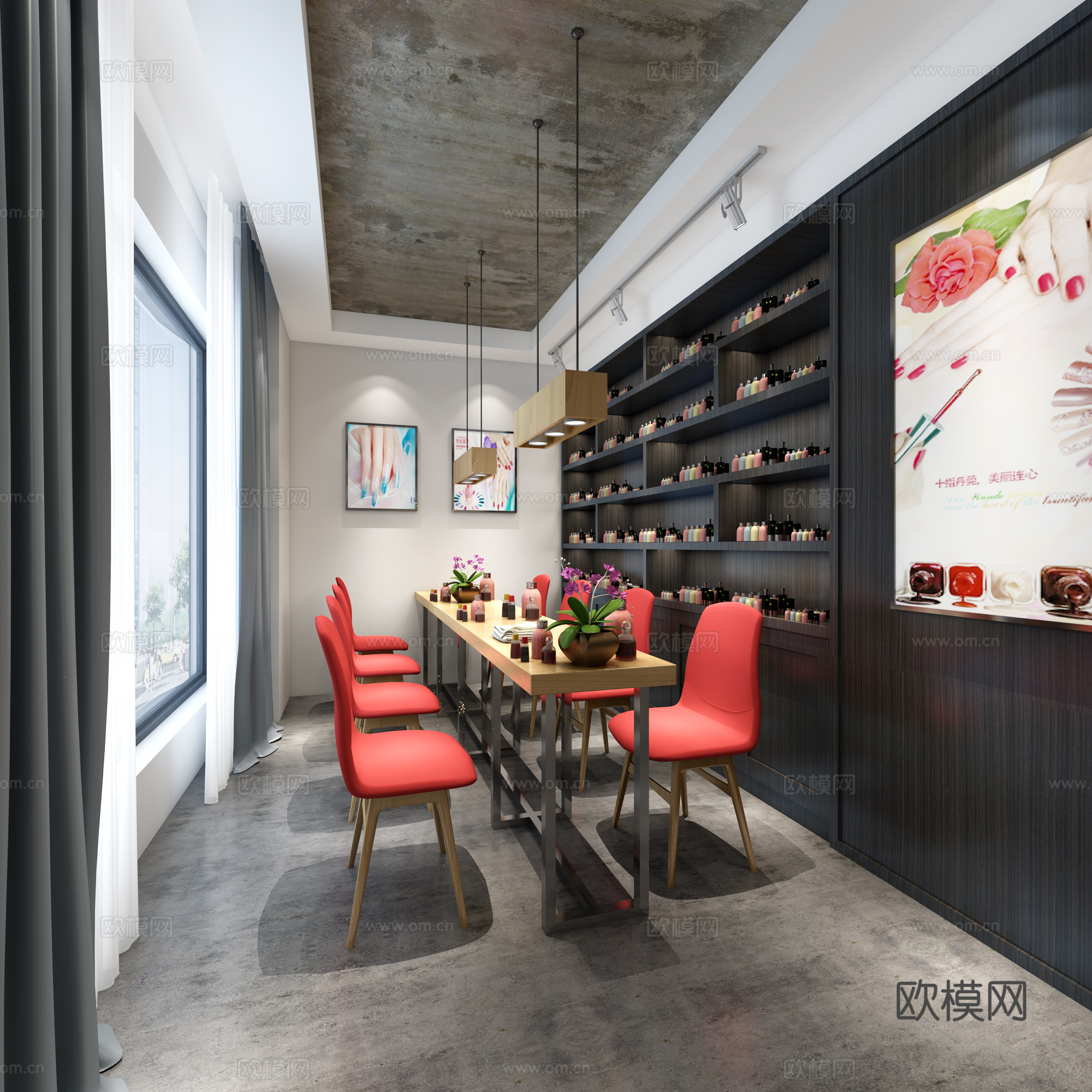 现代美容店 按摩椅3d模型