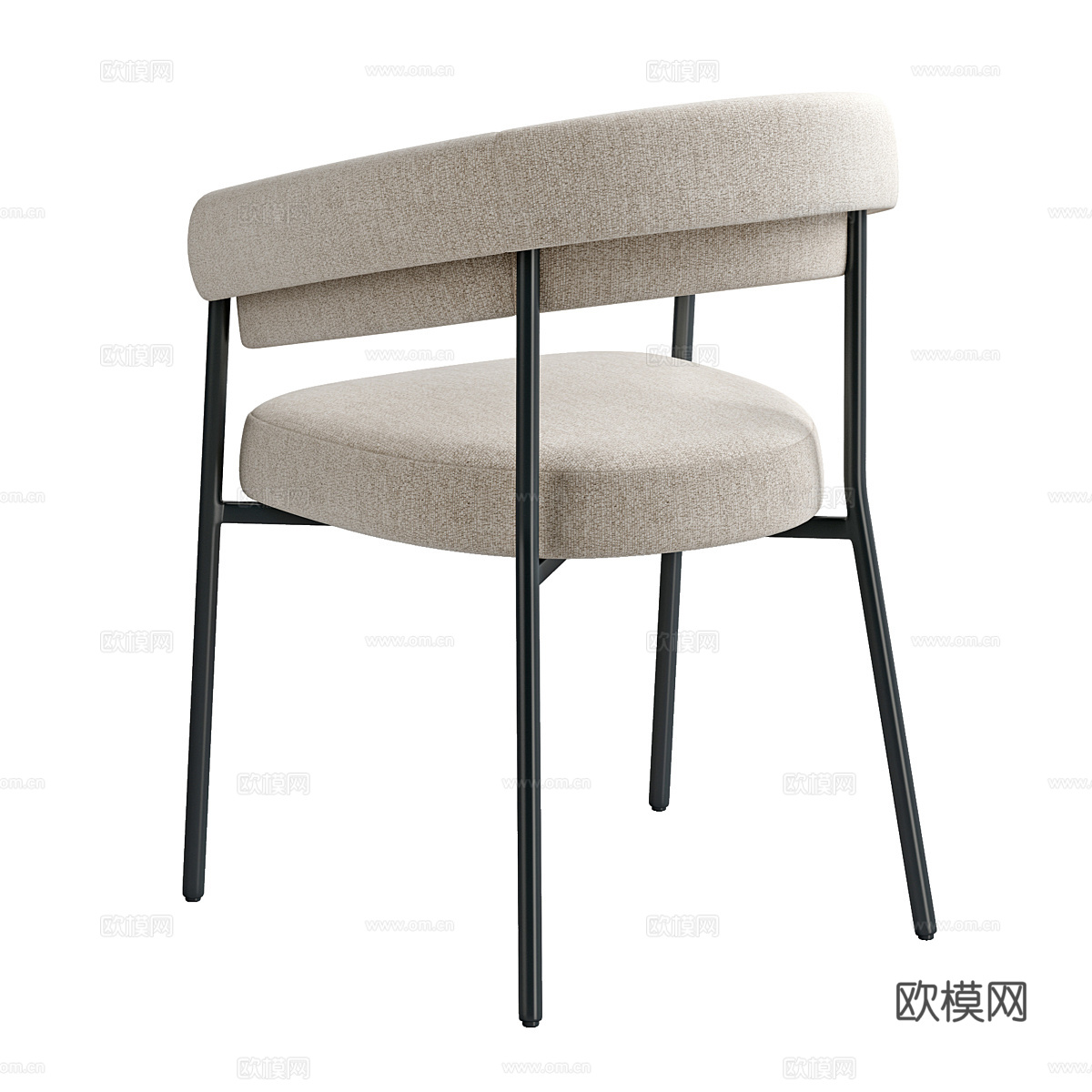 现代意式 Pulp 布艺单椅3d模型