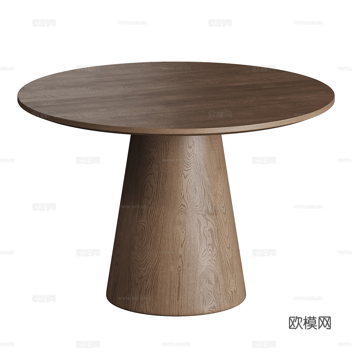 现代意式极简圆餐桌椅组合3d模型