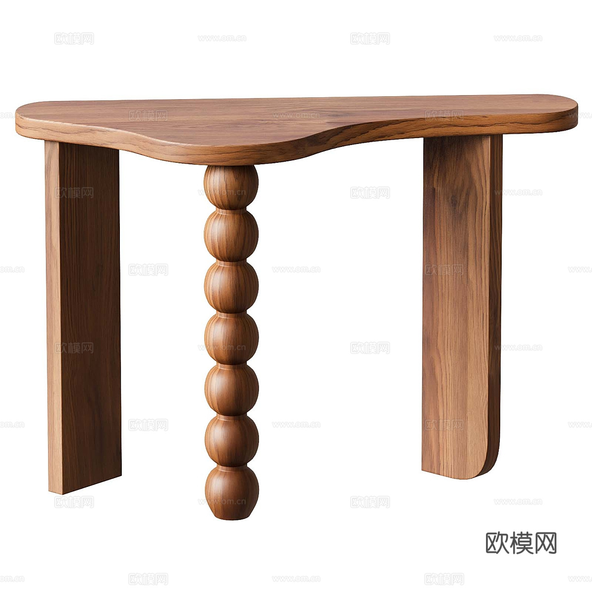 新中式中古风实木端景台 玄关桌 玄关柜3d模型