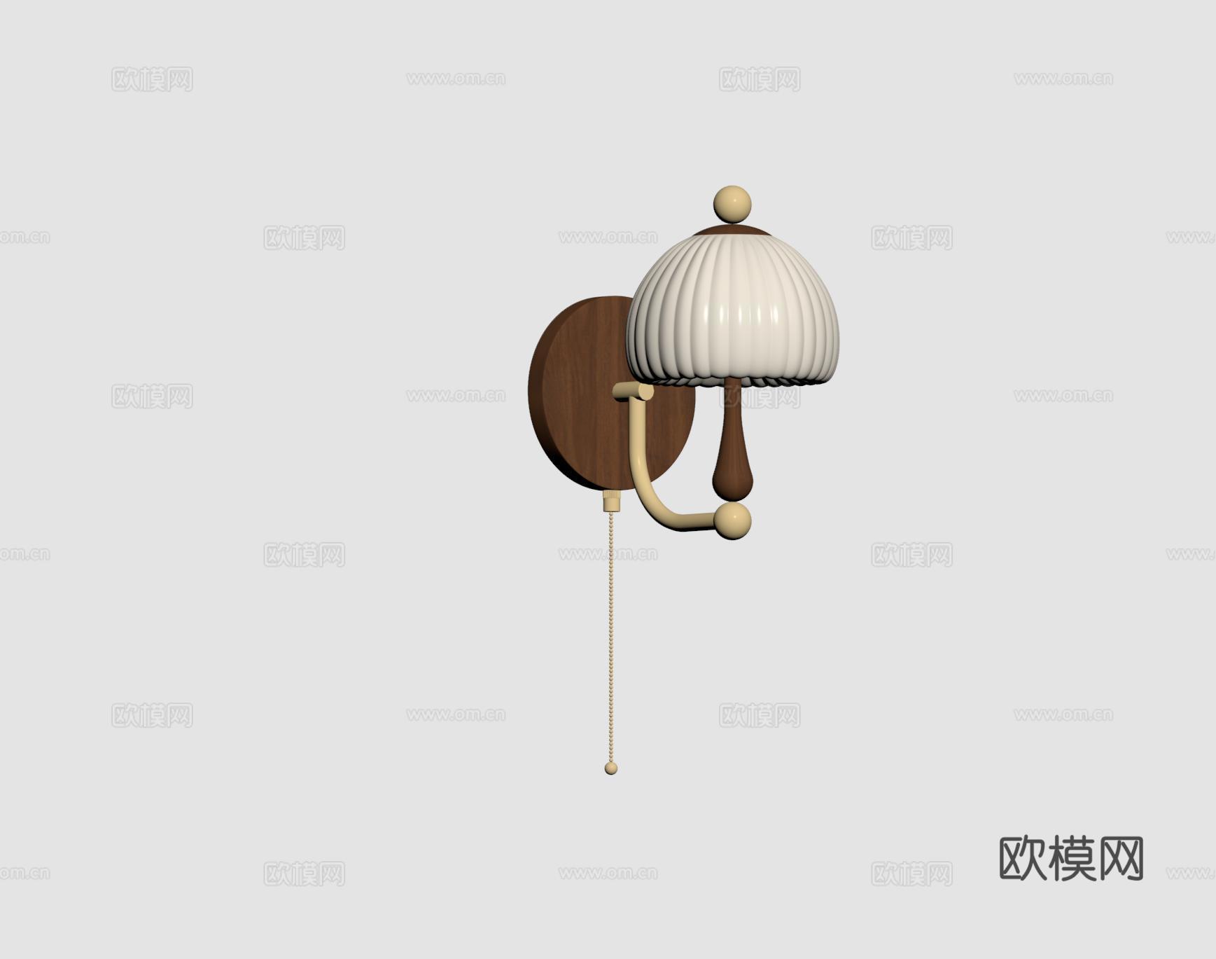 中古壁灯 装饰灯su模型