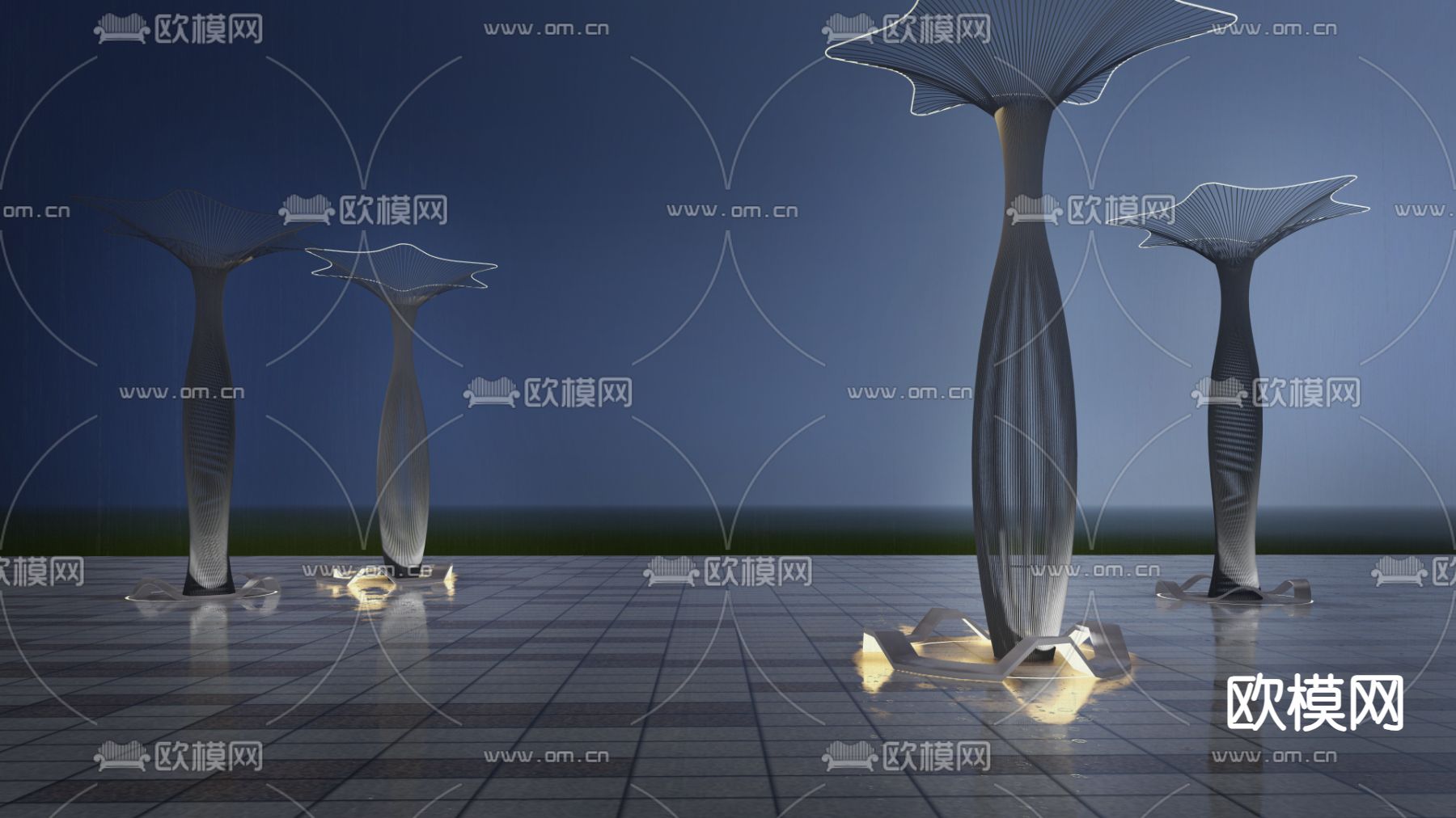 花瓶雕塑su模型下载（渲染图1）