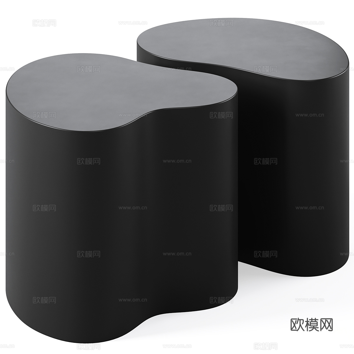 现代意式极简 YAGO 异形茶几组合3d模型