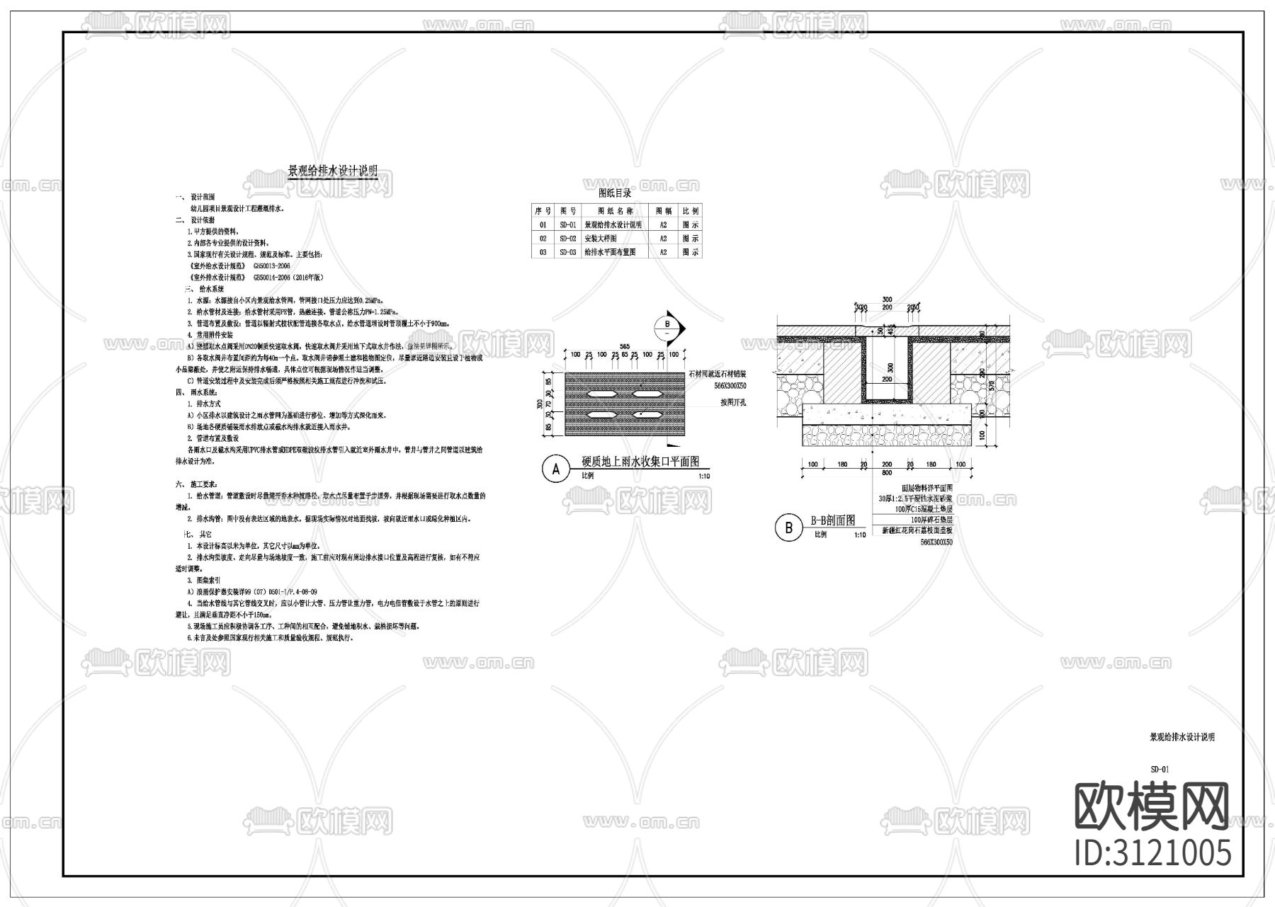 幼儿园水电cad施工图下载（渲染图3）