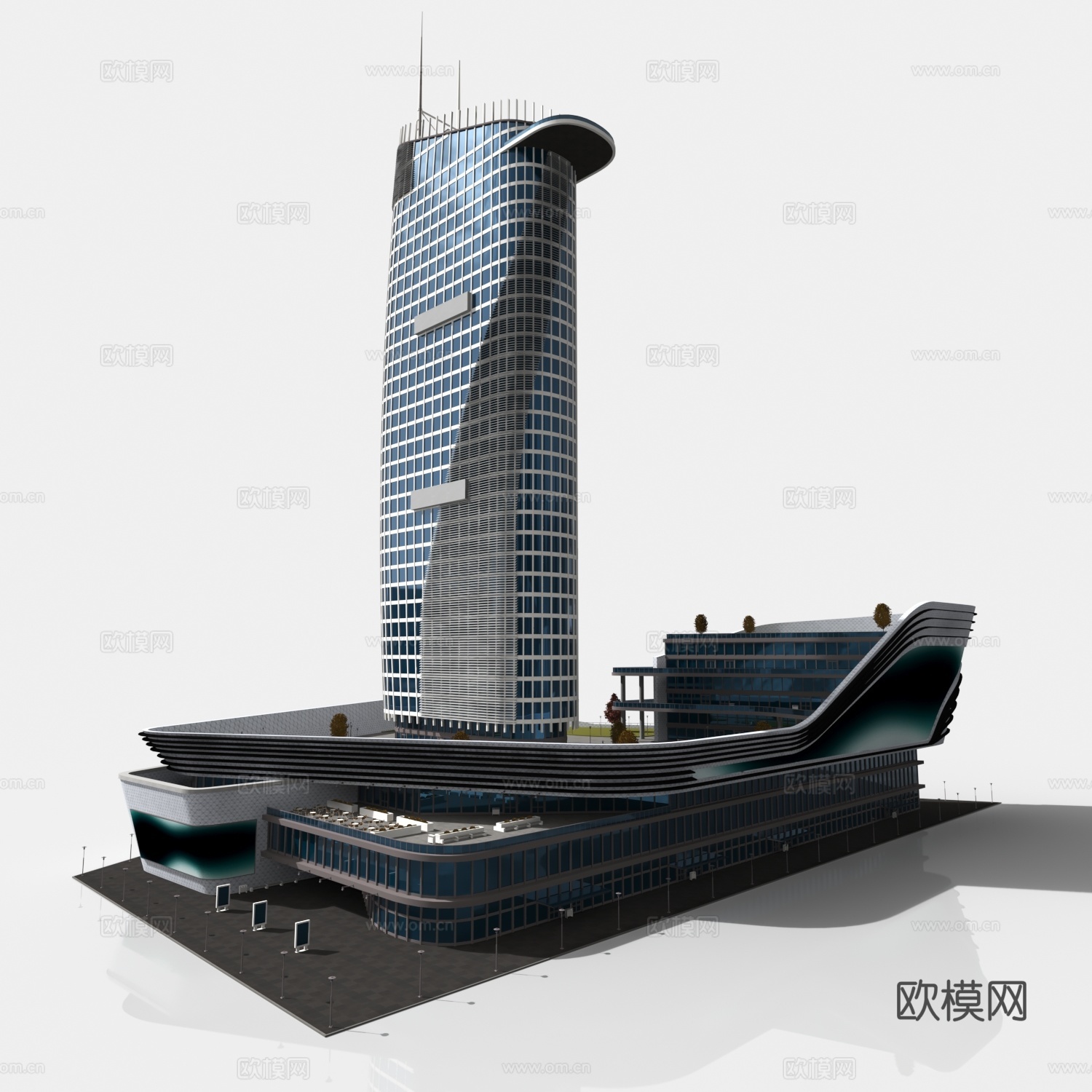 塞朋克大厦3d模型