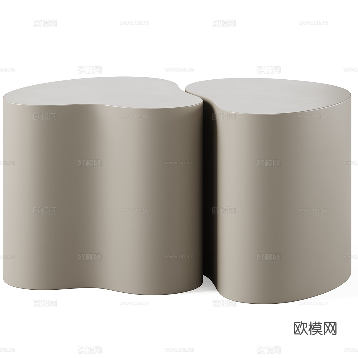 现代意式极简 YAGO 异形茶几组合3d模型